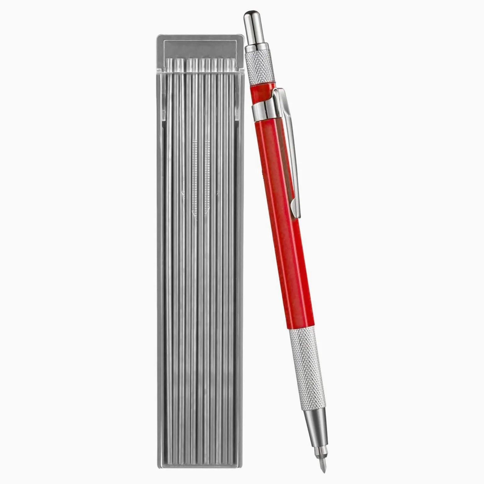 Ołówek do znakowania metalu Marker metalowy, Stalowy pisak traserski, | Ołówek ciesielski mechaniczny do montera rur, spawacza, konstrukcji stalowych, wytwarzania, obróbki dre
