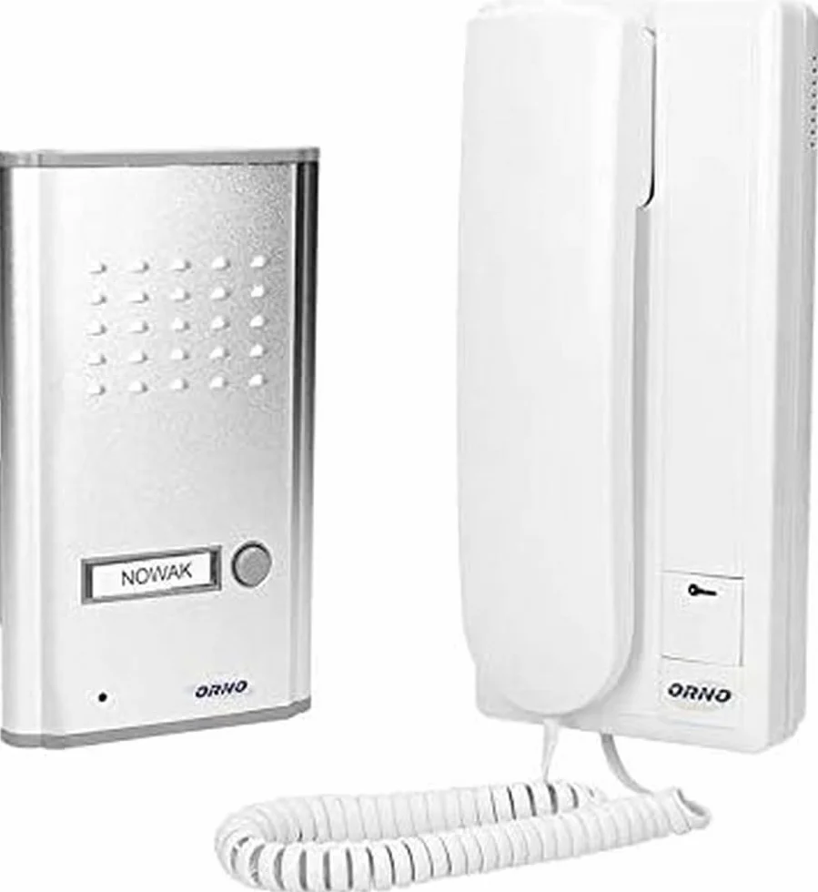 ORNO Fossa domofon 1 jednorodzinny do podtynkowego, 4-przewodowy, 230 V AC, podświetlenie tła (domofon)