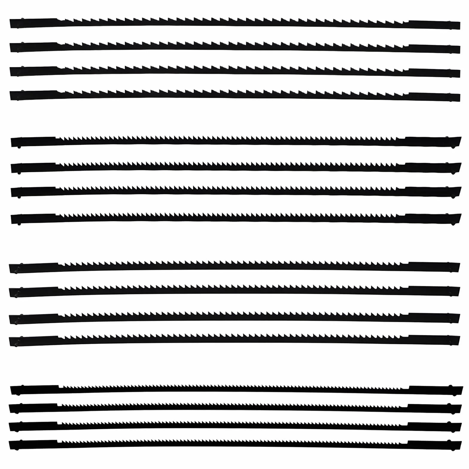 16 sztuk piły do drewna do Compact Scroll 10/15/18/24 Teeth Pinned Scroll Saw Blades Wood Working Power Tool Accessories for Sawing Wood Plastic Foam Soft Metals