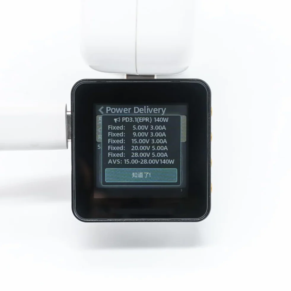 Power-z KM003C Przenośny Tester Szybkiego Ładowania USB-C PD3.1 QC5.0 Cyfrowy Woltomierz i Amperomierz Tester Banku