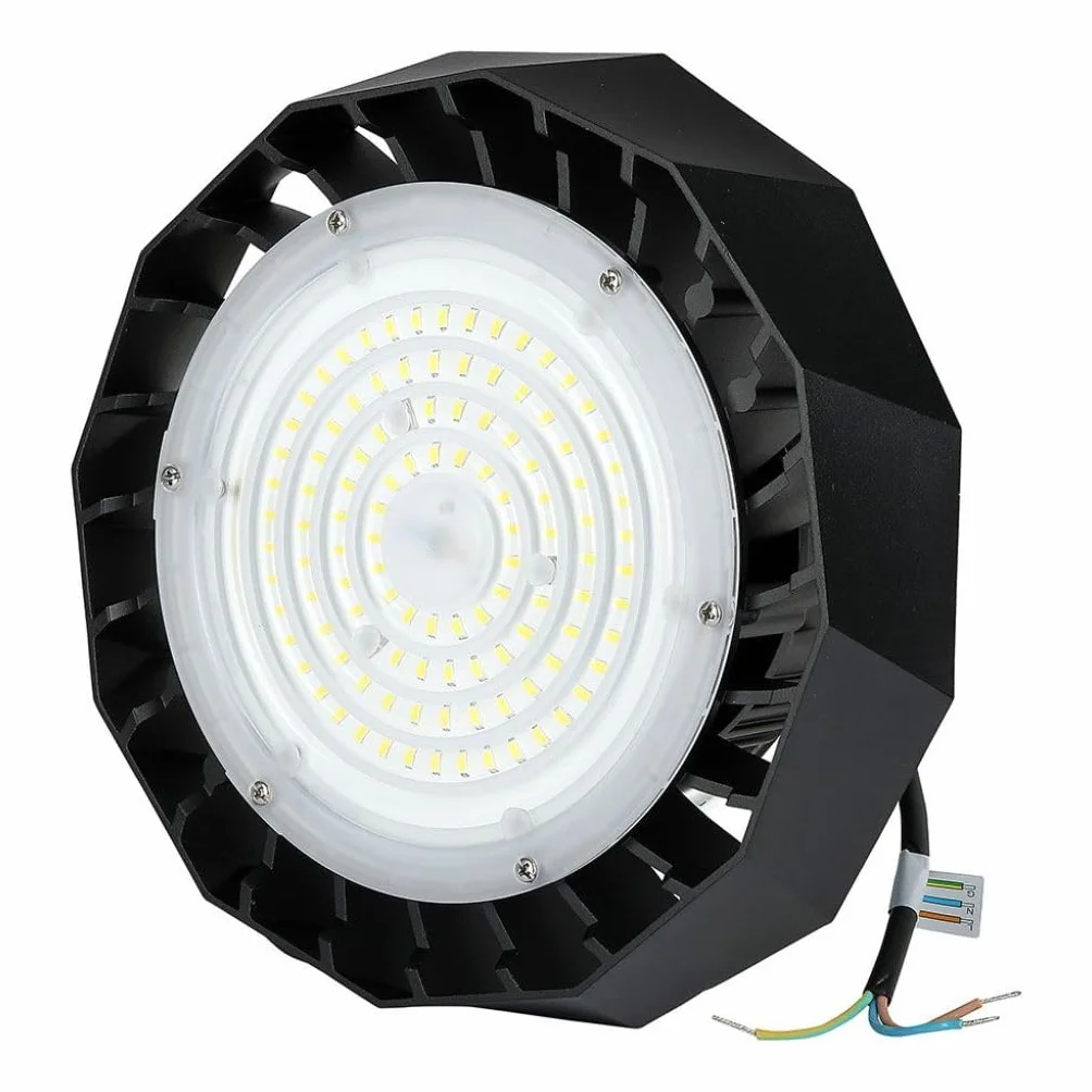 LEDLUX FE56100N reflektor LED dzwonek przemysłowy UFO 100W 4000k 90 stopni 120 lm/W IP65 ściemnialny 1-10 V Smd Chip Samsung 5 lat SKU-583