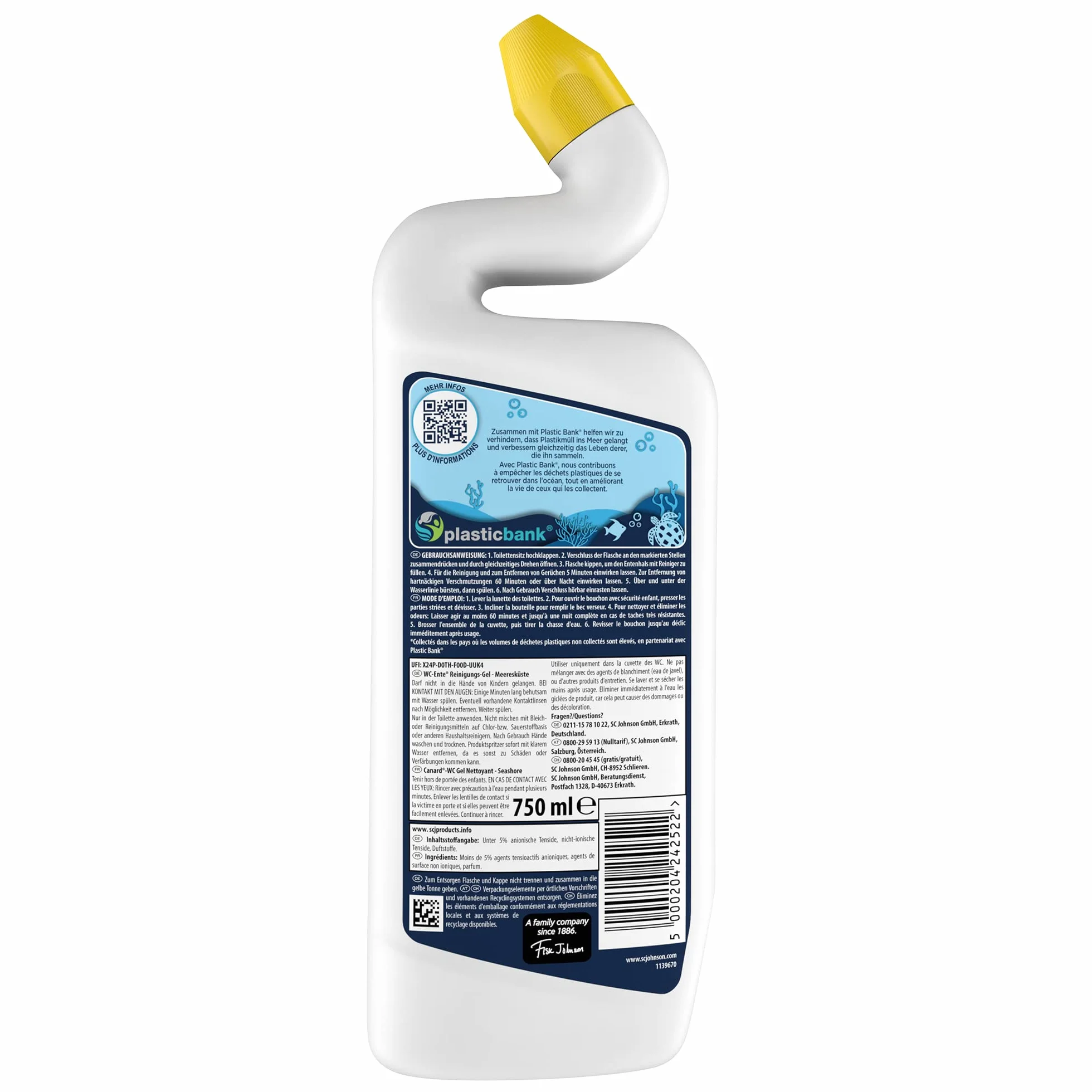 WC-Ente Płyn do czyszczenia WC, wybrzeże morskie, 750 ml