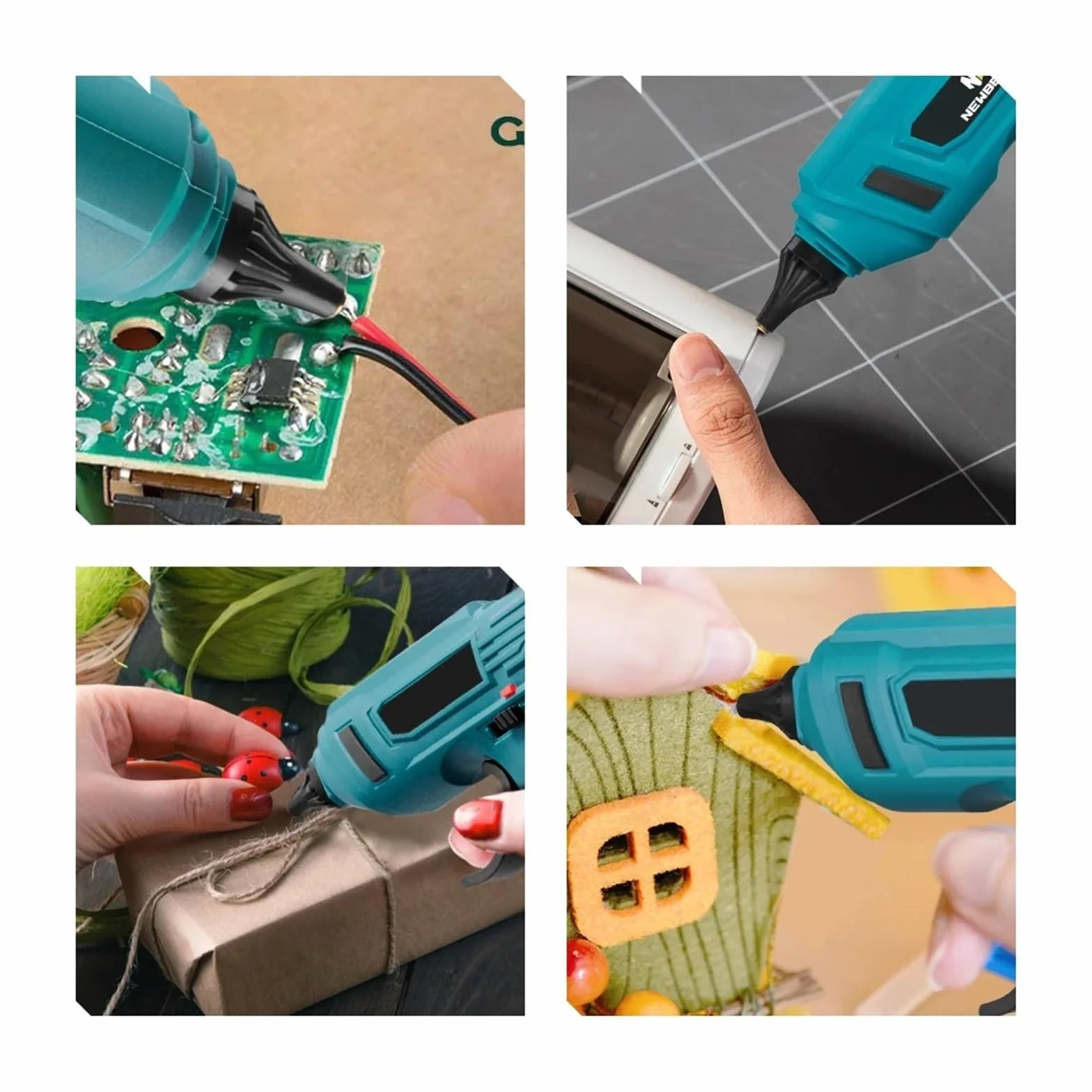 280°C Elektryczny Pistolet Do Klejenia Na Gorąco Przenośny Akumulator DIY Narzędzie Do Naprawy Z 10 Szt. Zestaw Klejów W Sztyfcie Do Akumulatora 18 V Szybkie Nagrzewanie(1 Battery)
