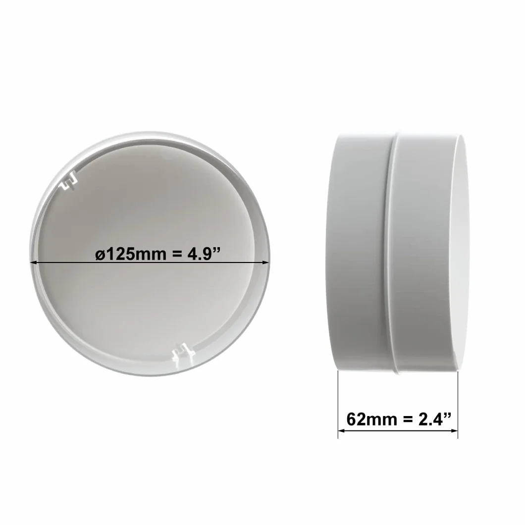 Łącznik z zaworem zwrotnym, łącznik, rura wentylacyjna, rura kanału okrągłego, Ø 125 mm, system wentylacyjny, kanał av125