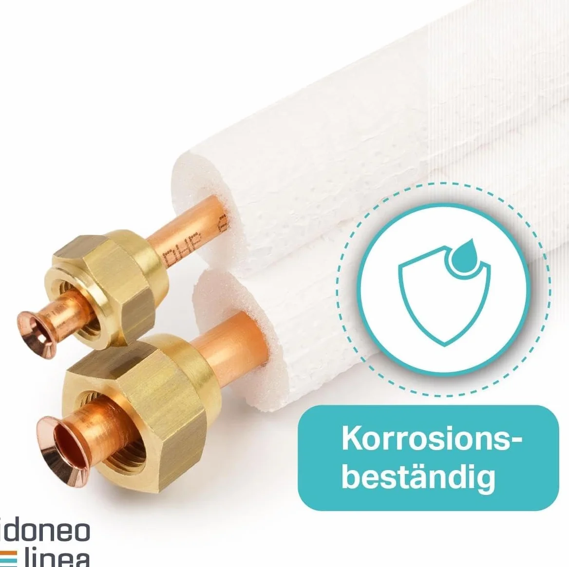Przewód chłodniczy 1/4" i 3/8" + zestaw montażowy + uchwyt ścienny | przewody miedziane, izolowana rura miedziana do 9000/12000 BTU, zestaw montażowy z konsolą ścienną, podwójna rura