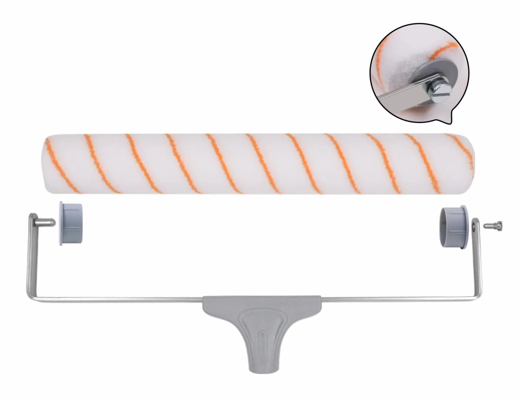 ROLLINGDOG Zestaw wałków malarskich 45 cm, 6 szt., 45 cm, rękawy na wałki malarskie z ramą wałka, taca na farby z 2 wkładkami do tacek
