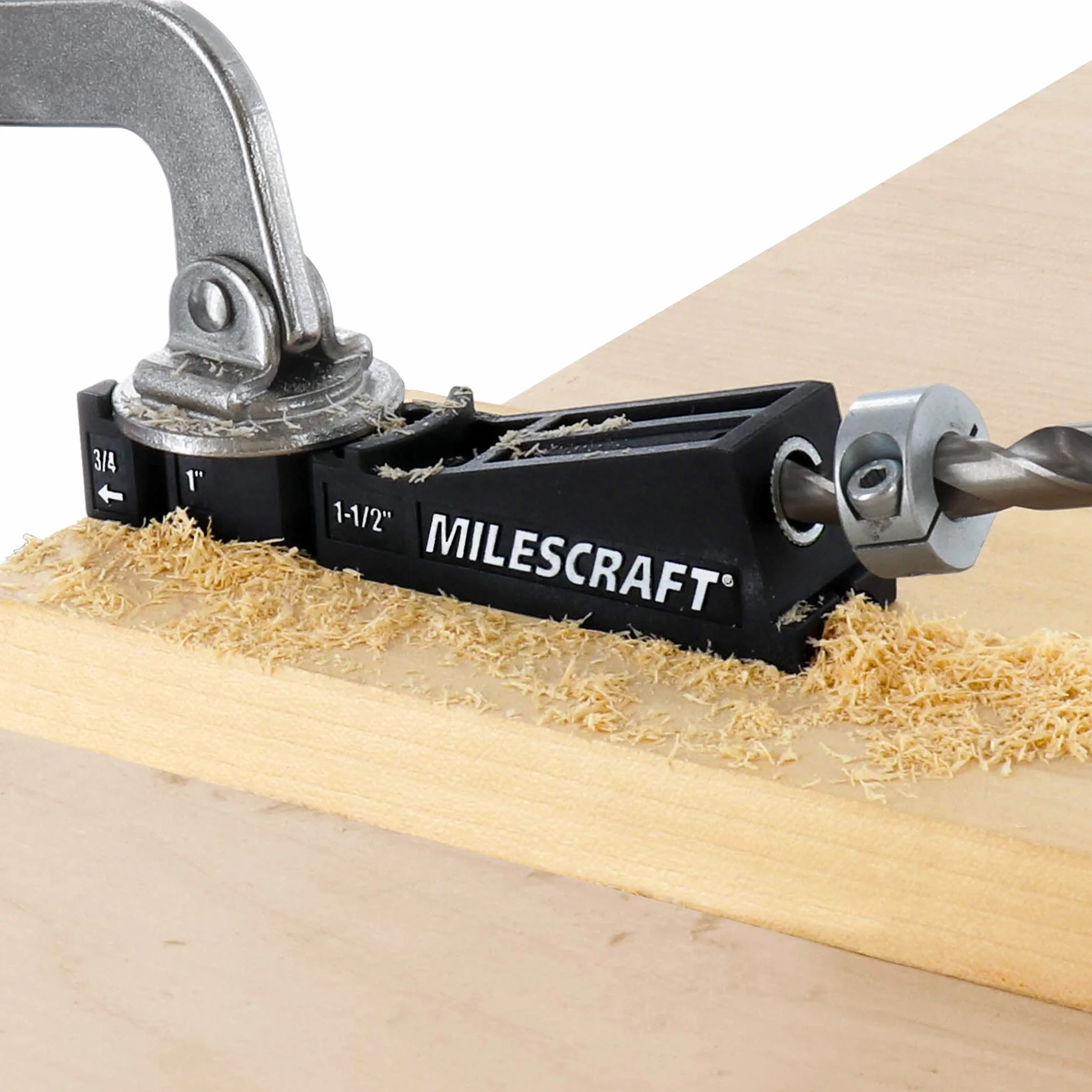 Milescraft 7336 kieszonkowy Jig 200XCJ zestaw otworów kieszonkowych z podwójnym otworem