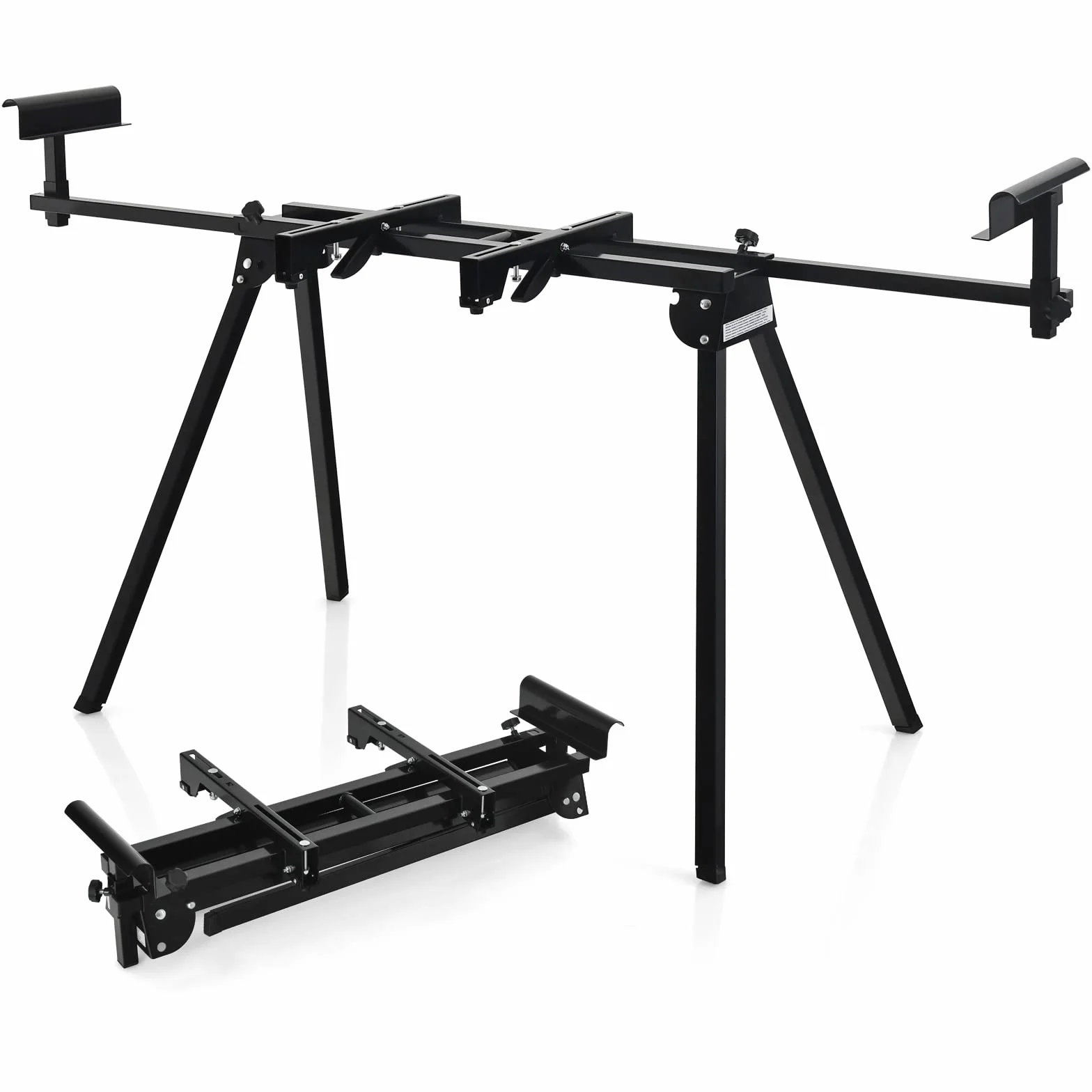 COSTWAY Stelaż do piły ukośnej, stół roboczy, mobilny, do 150 kg, regulacja wysokości 83-91,5 cm, wysuwany 94-190 cm, uniwersalny stojak do piły ukośnej, metalowy
