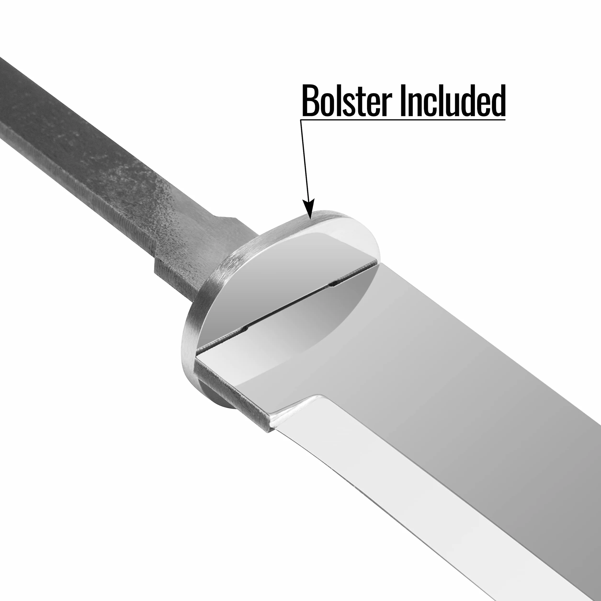 BPS Knives Blank 06 - Pusta klinga do tworzenia noży - Ostrze ze stali węglowej o długości 12 cm - Skandynawska pusta klinga do noży Scandi Grind - Ostrza do tworzenia noży.