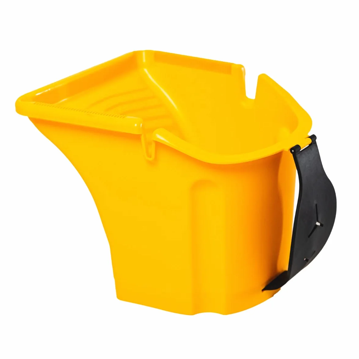 HARDY WORKING TOOLS Wiadro na farbę z 5 przezroczystymi wkładkami, 2 l kubki, regulowany uchwyt, wiadro z tworzywa sztucznego, wiadro budowlane ze specjalnymi rowkami, żółty, A0146-329901