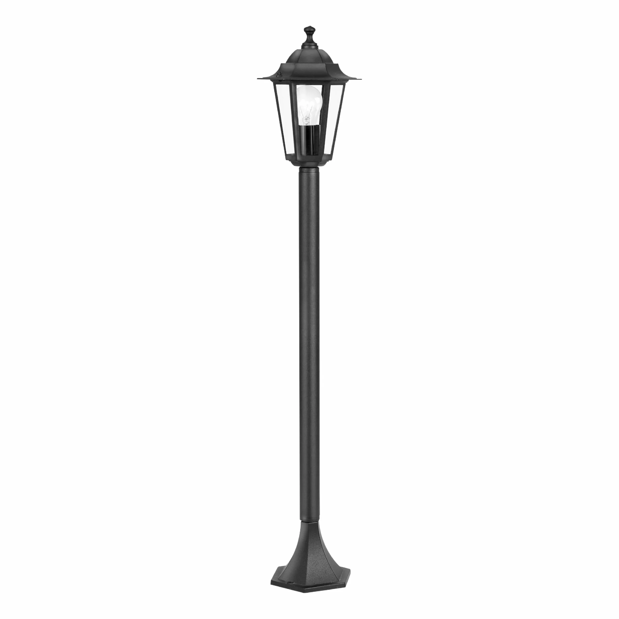 EGLO Laterna 4 lampa stojąca zewnętrzna 1-punktowa czarna aluminium E27 IP44