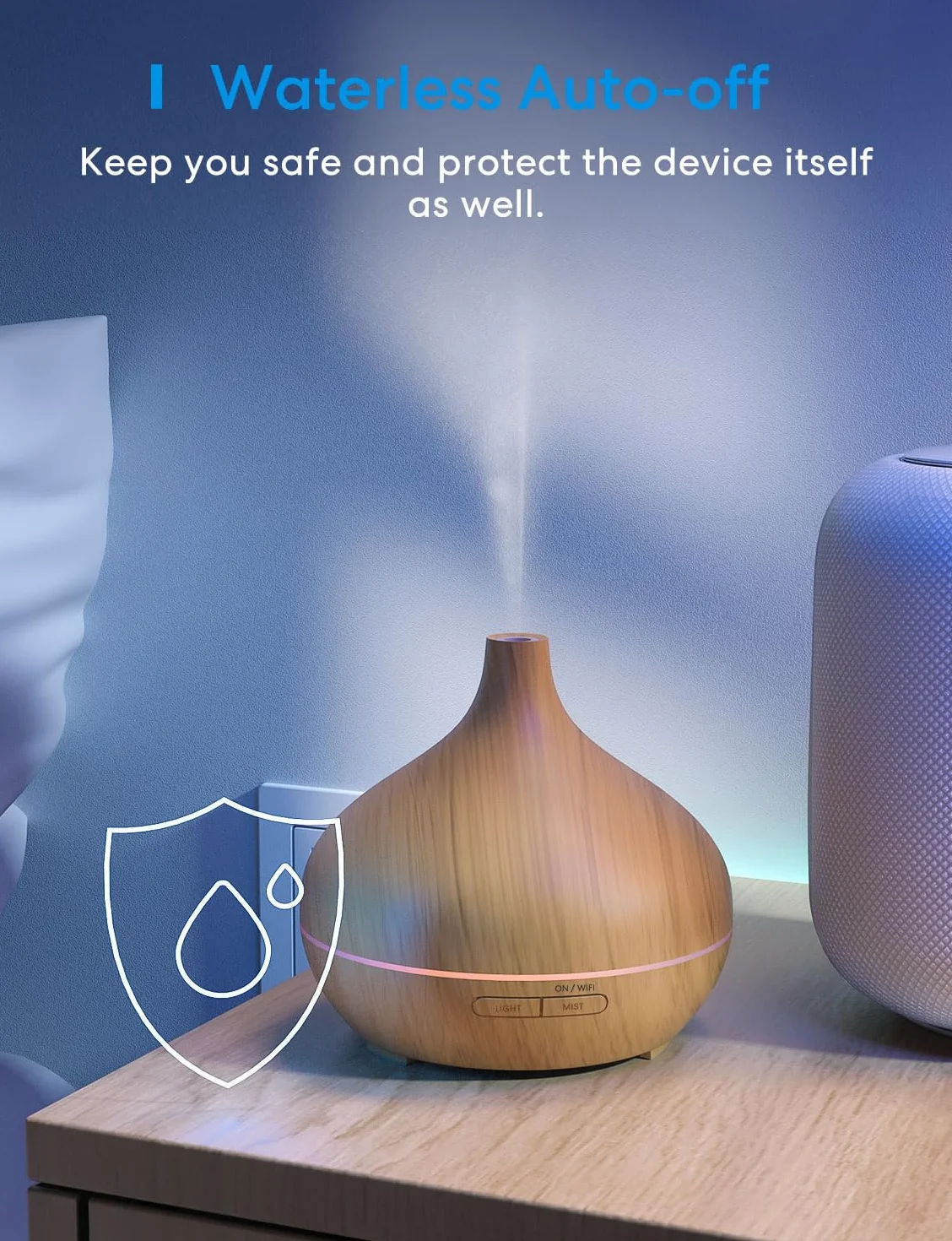 Meross WiFi Essential Oil Diffuser 400ML, dyfuzor zapachów z HomeKit, Alexa, Google Home
