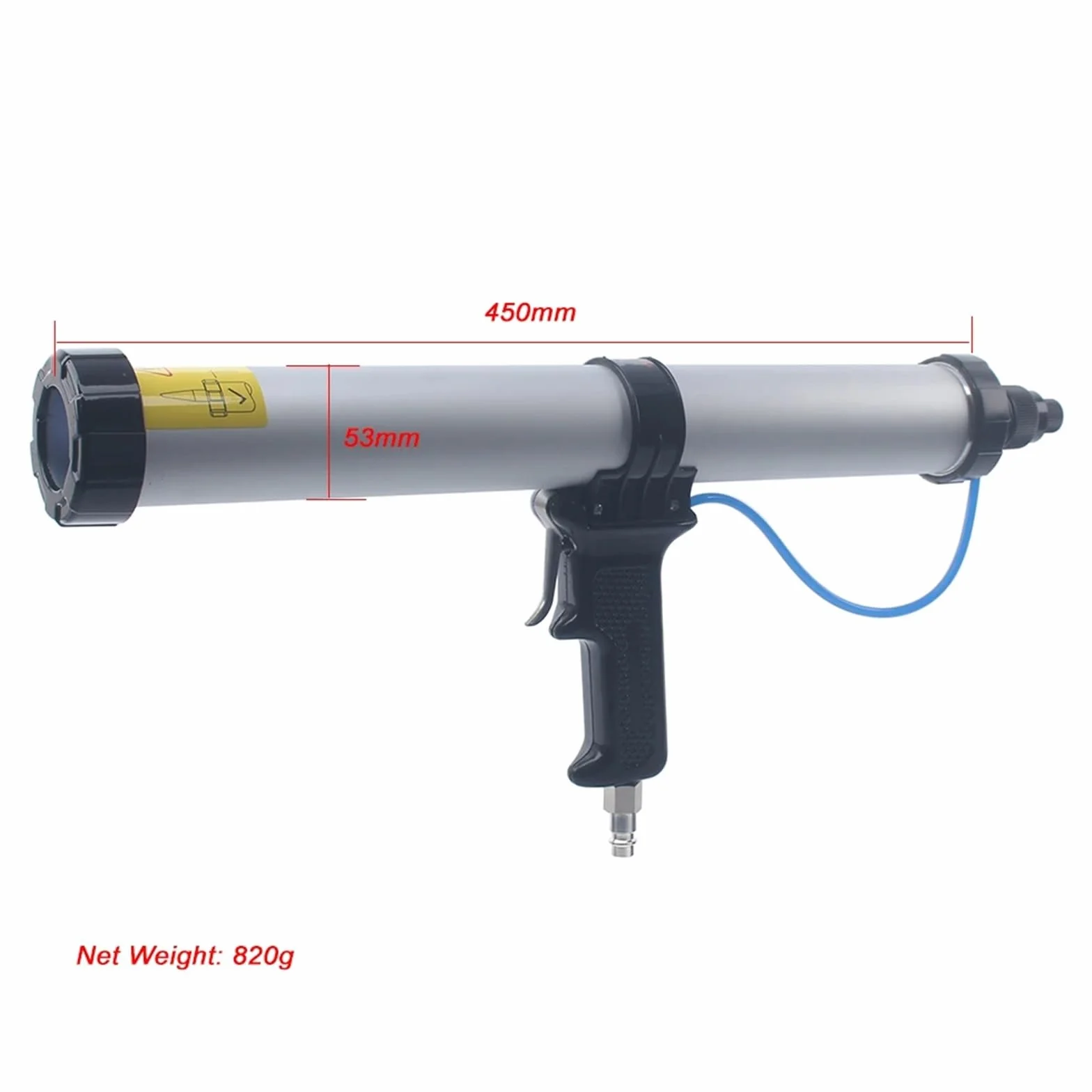 15 cali 600 ml kiełbasa pneumatyczny pistolet uszczelniający silikonowy pistolet do uszczelniania gumy powietrznej aplikator narzędzie (wtyczka powietrza)