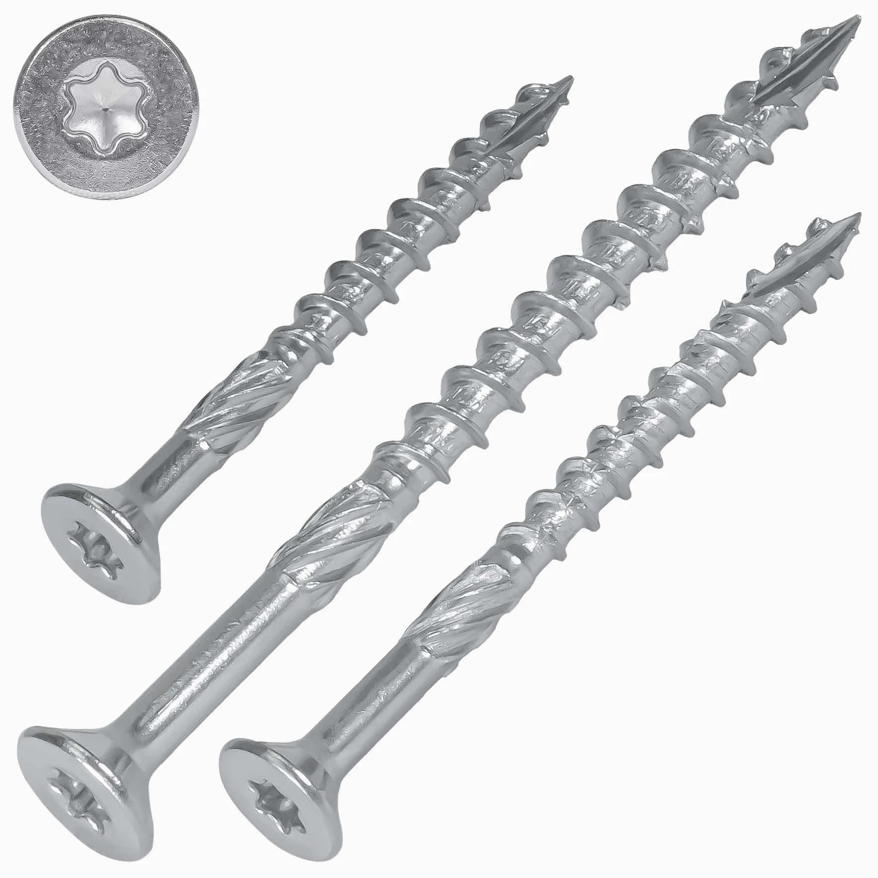 Wkręty do drewna stal szlachetna C1, 8 x 150 mm - 50 sztuk z łbem wpuszczanym, TX40, dopuszczenie ETA