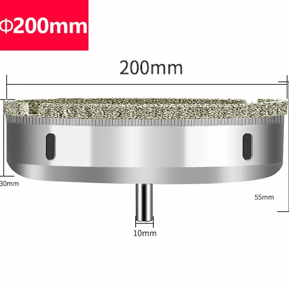 1 szt. diamentowa otwornica 100 mm wiertło otwornica do płytek szklanych marmuru granitu 3 200 mm diamentowe otwornice