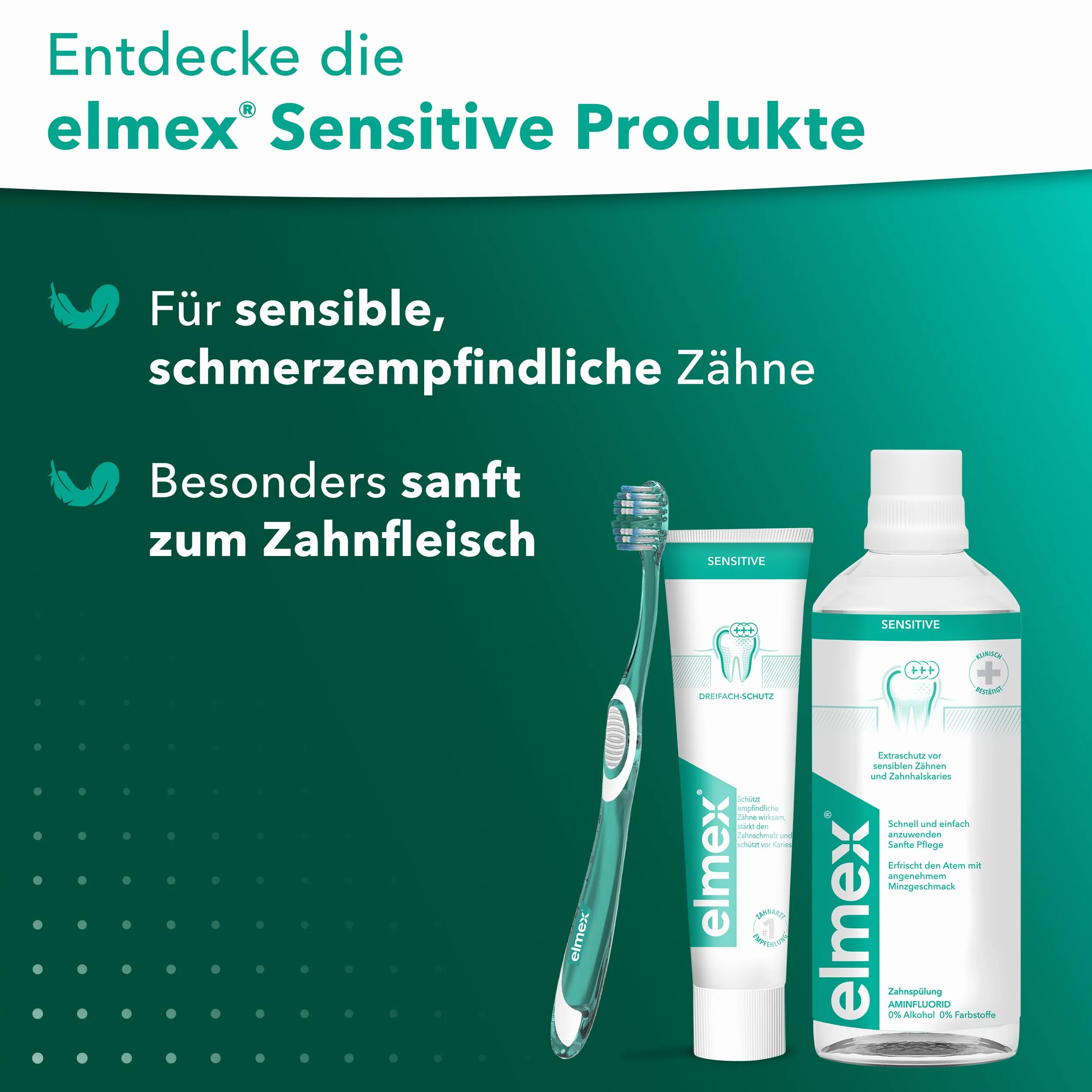 elmex Odżywka do ust Sensitive 400 ml – płyn do płukania jamy ustnej dla dodatkowej ochrony przed wrażliwymi na ból zębami i próchnicą zębów – do codziennego czyszczenia zębów bez alkoholu o smaku