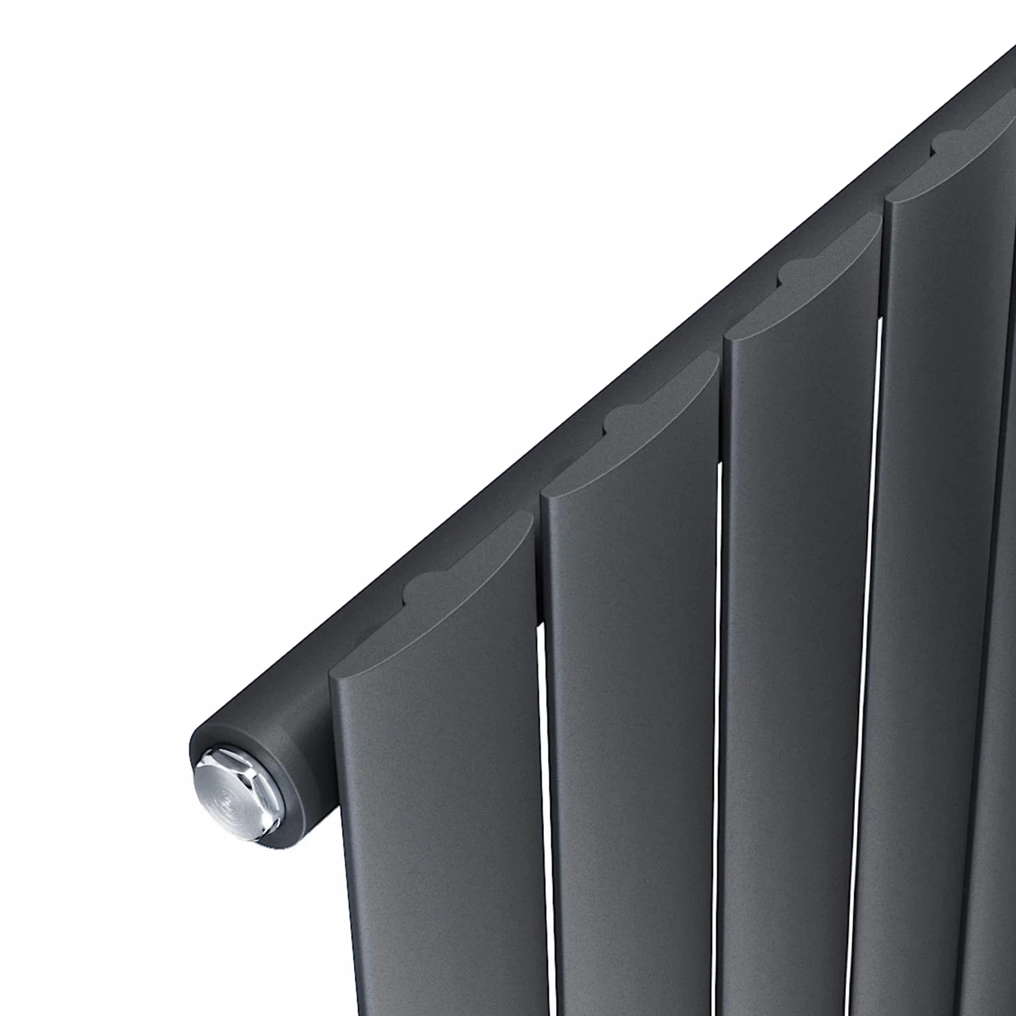 ELEGANT Grzejnik płaski pionowy antracyt 1600 x 308 mm Design grzejnik panelowy jednowarstwowy płaski grzejnik przyłącze środkowe ogrzewanie