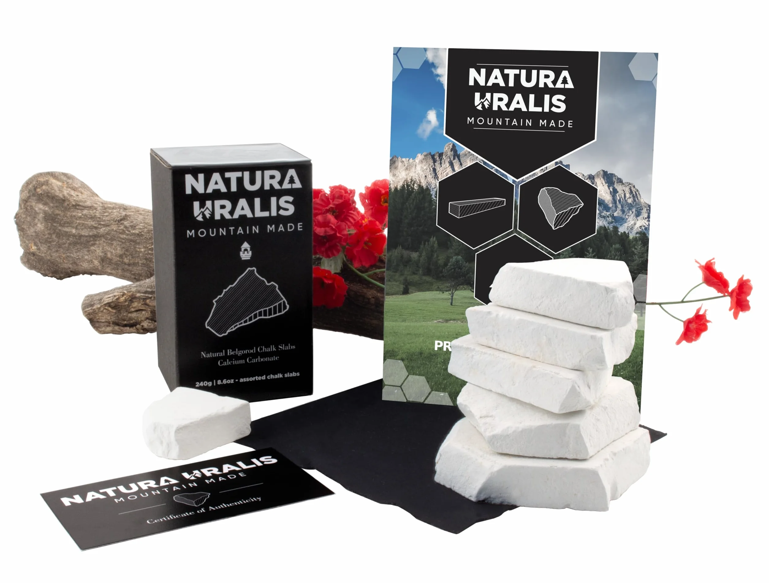 Natura Uralis Kamienie Wapienne Białe 240g Naturalny Węglan Wapnia