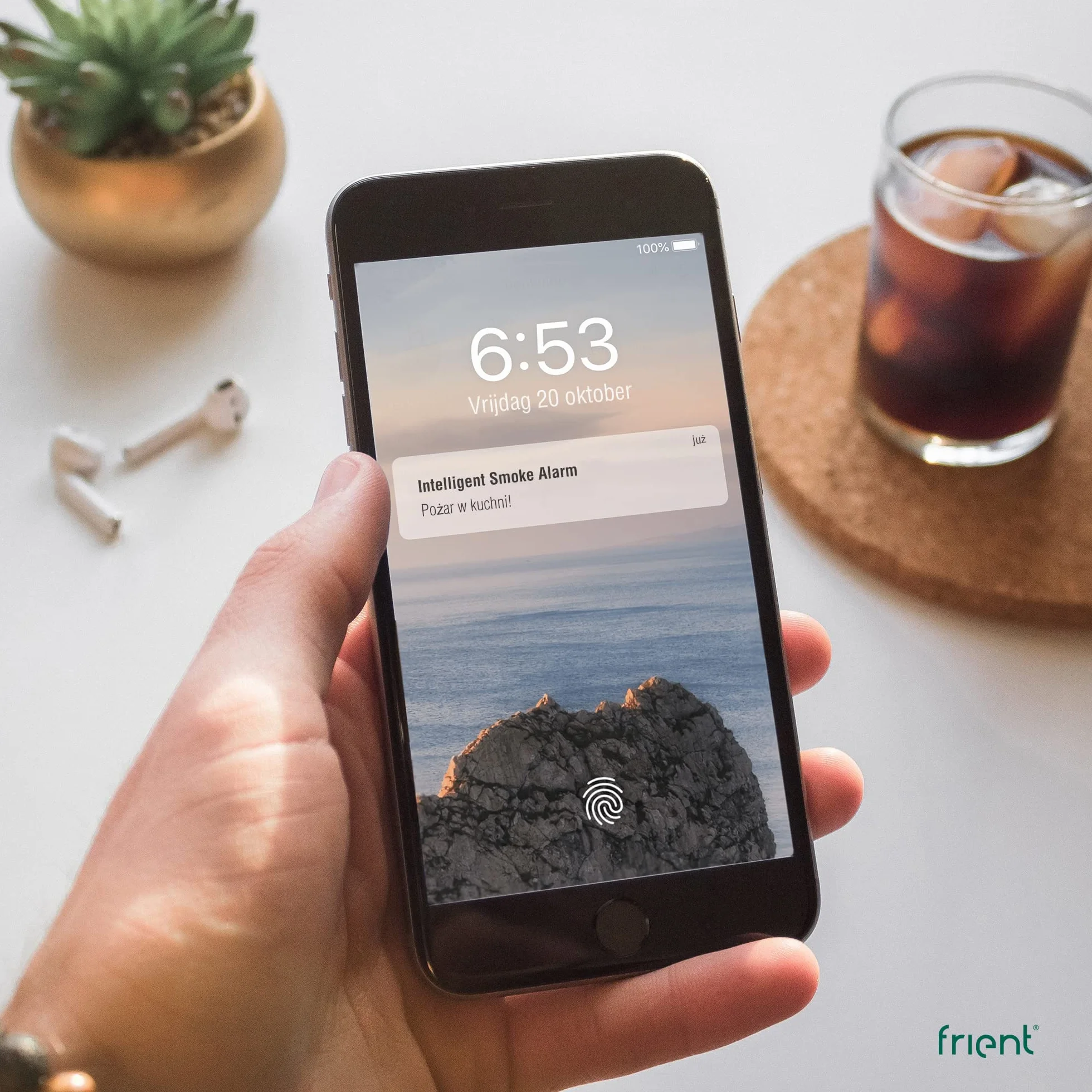 frient Intelligent Smoke Alarm Bezprzewodowy Czujnik Dymu Zigbee SmartThings Home Assistant Homey