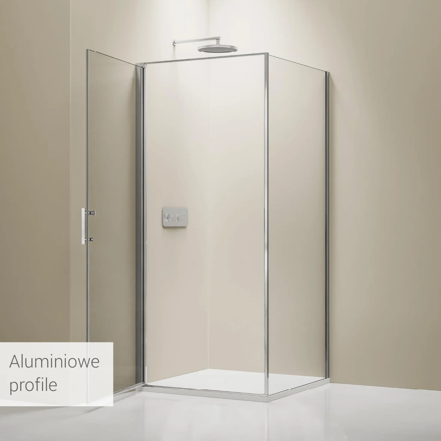 BERNSTEIN Kabina prysznicowa narożna kabina prysznicowa 8 mm nano mechanizm podnoszenia i opuszczania ESG szklany parawan prysznicowy EX416-100 x 100 x 195 cm