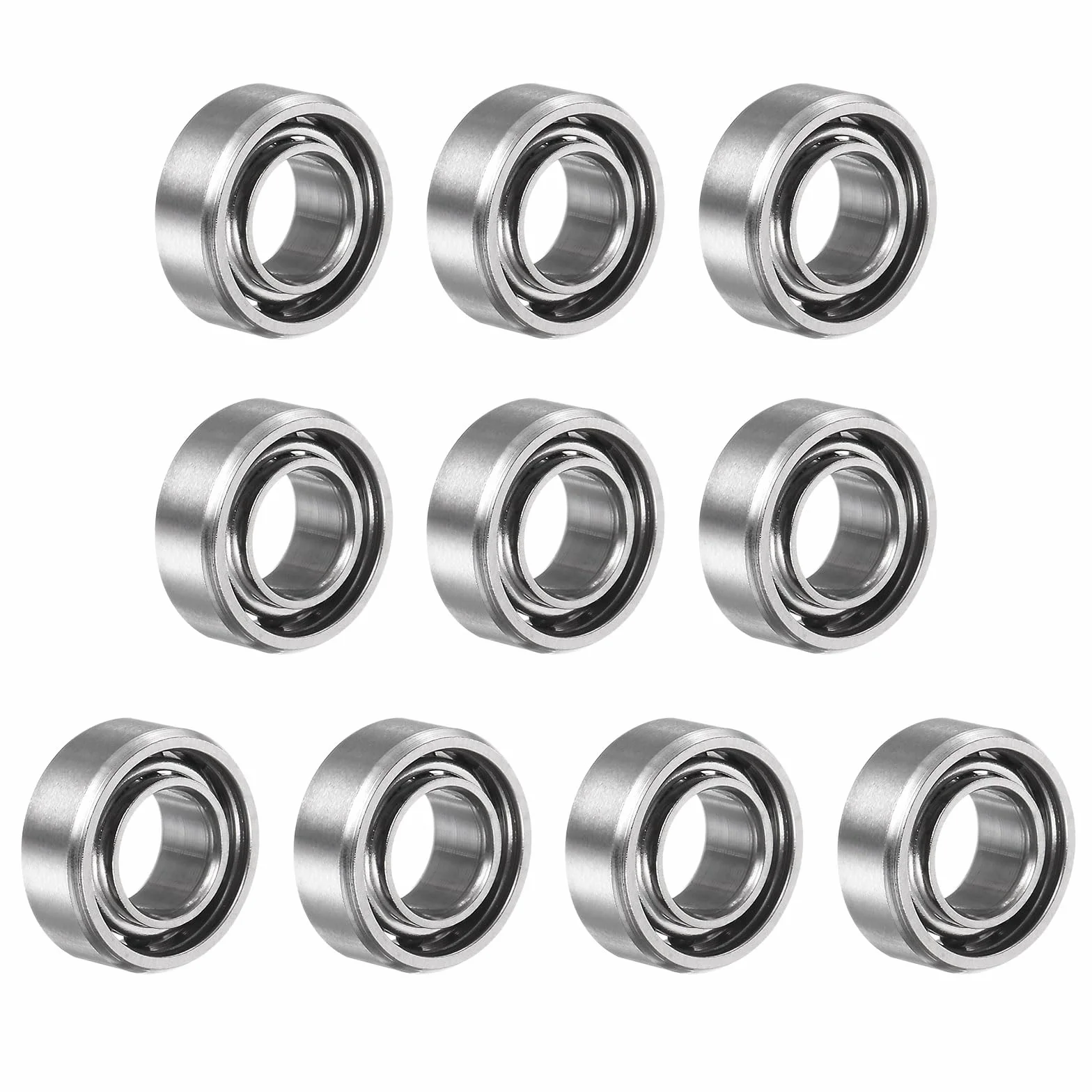 sourcing map R188 łożysko kulkowe zwykłe, 10 sztuk 1/4" x 1/2" x 3/16" otwarta konstrukcja ze stali chromowanej