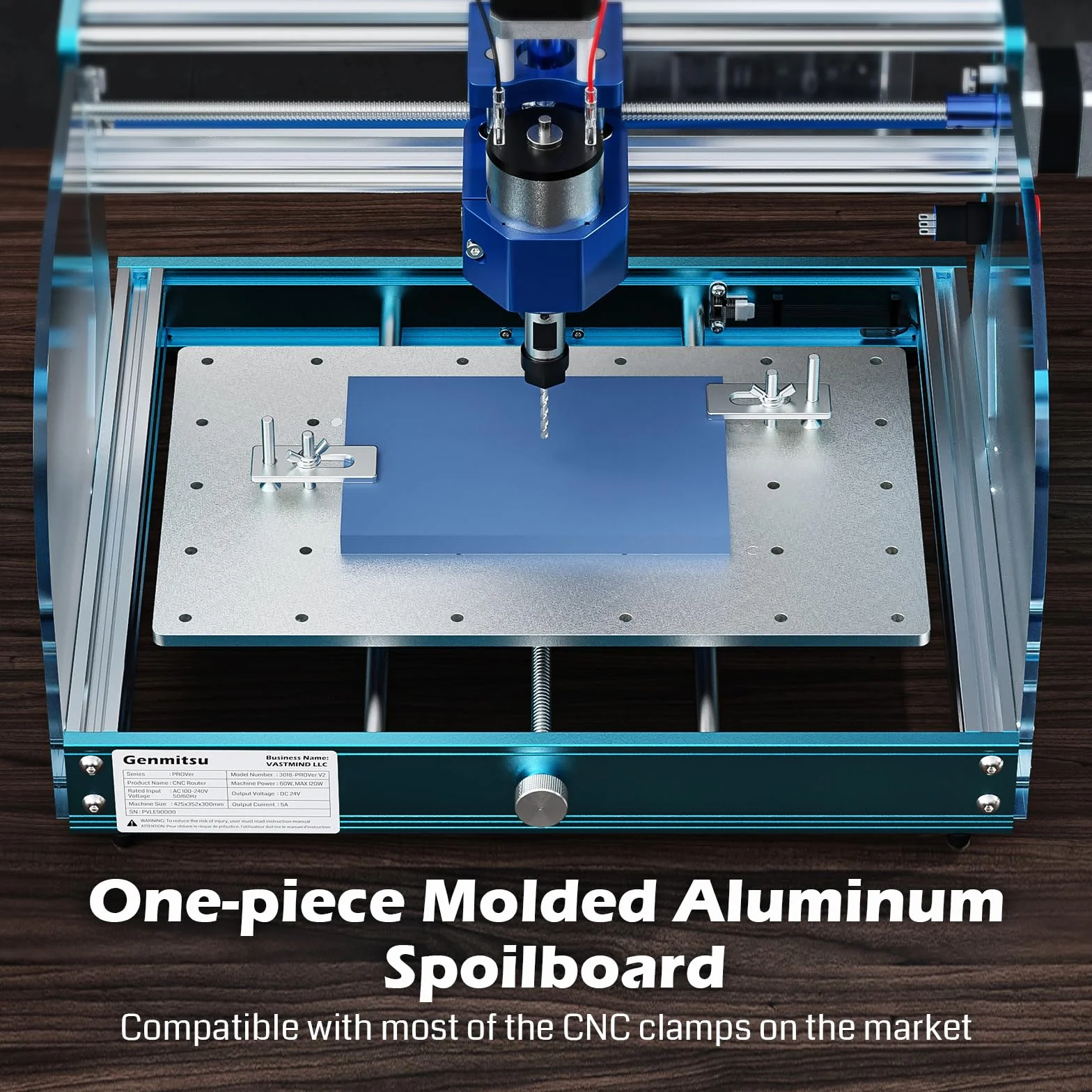 Genmitsu frezarka CNC 3018-PROVER, zestaw do grawerowania z aluminiową ramą, sterowanie GRBL i wyłącznik, frezarka CNC do drewna, akrylu i płyty MDF | Rama aluminiowa, sterowanie GRBL, wyłącznik awaryjny, do drewna, akrylu i płyty MDF