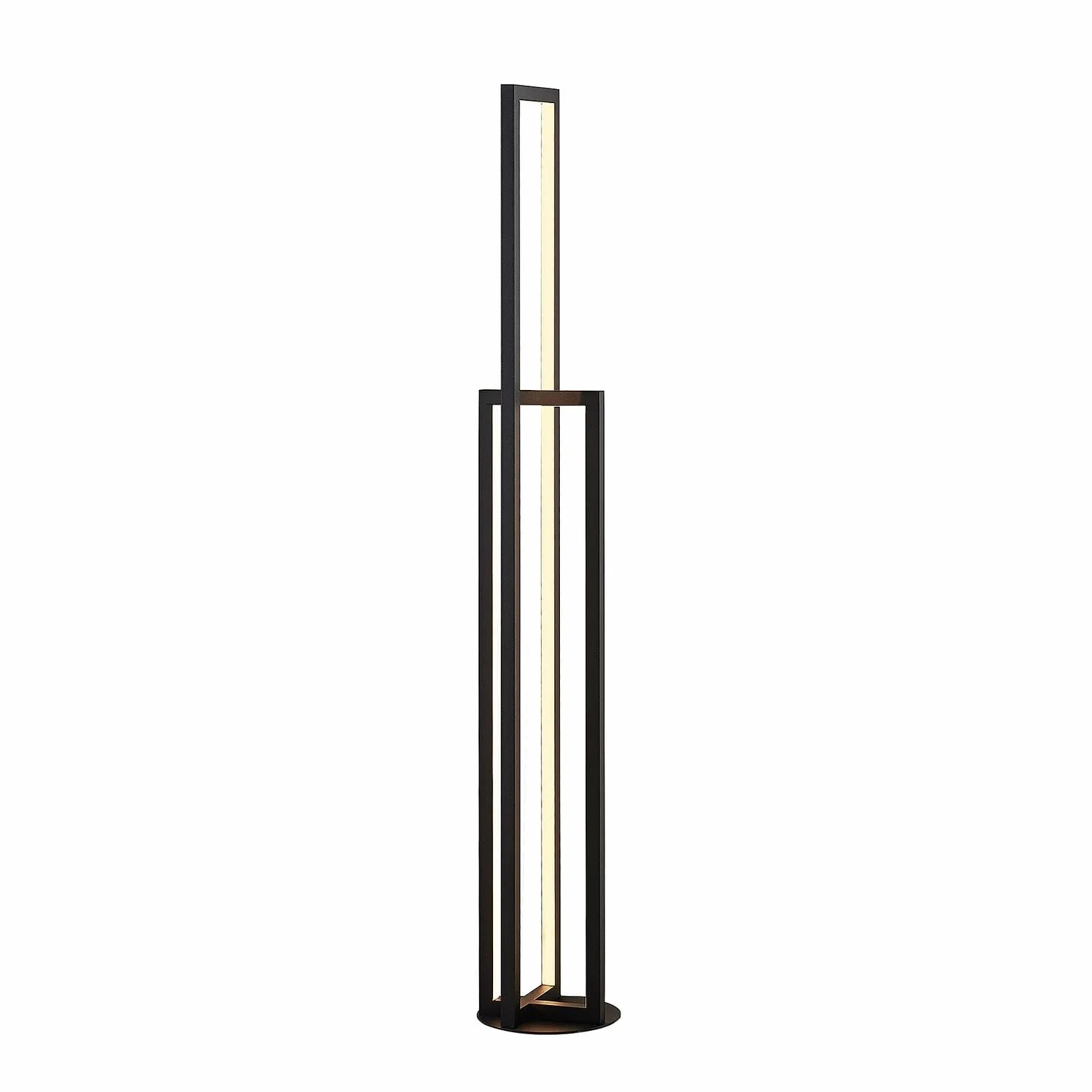 Lucande lampa podłogowa LED 2 -punktowa 'Hylda' z możliwością ściemniania, styl nowoczesny, m. in. do salonu, jadalni, kolor czarny, aluminium