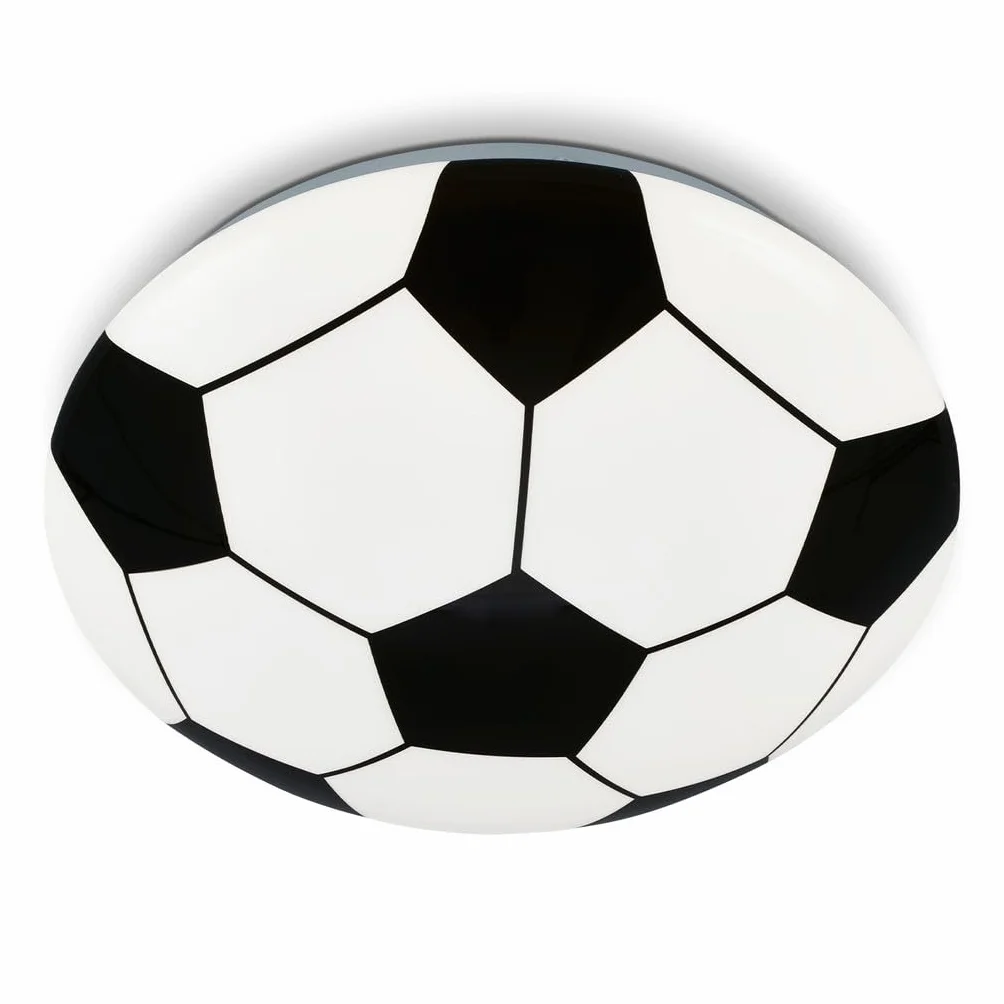 BRILONER - lampa sufitowa LED piłka nożna, lampa piłka nożna, lampa do pokoju dziecięcego, lampa sufitowa do pokoju dziecięcego, szkło, 12 watt, 275x65 mm