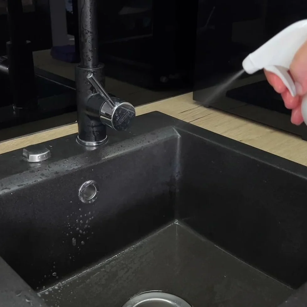 Profesjonalny środek do czyszczenia zlewozmywaków granitowych | NANOBAUER Granite Pro Cleaner | Środek do czyszczenia zlewozmywaków kuchennych Pielęgnacja granitu | Pojemność 750 ml