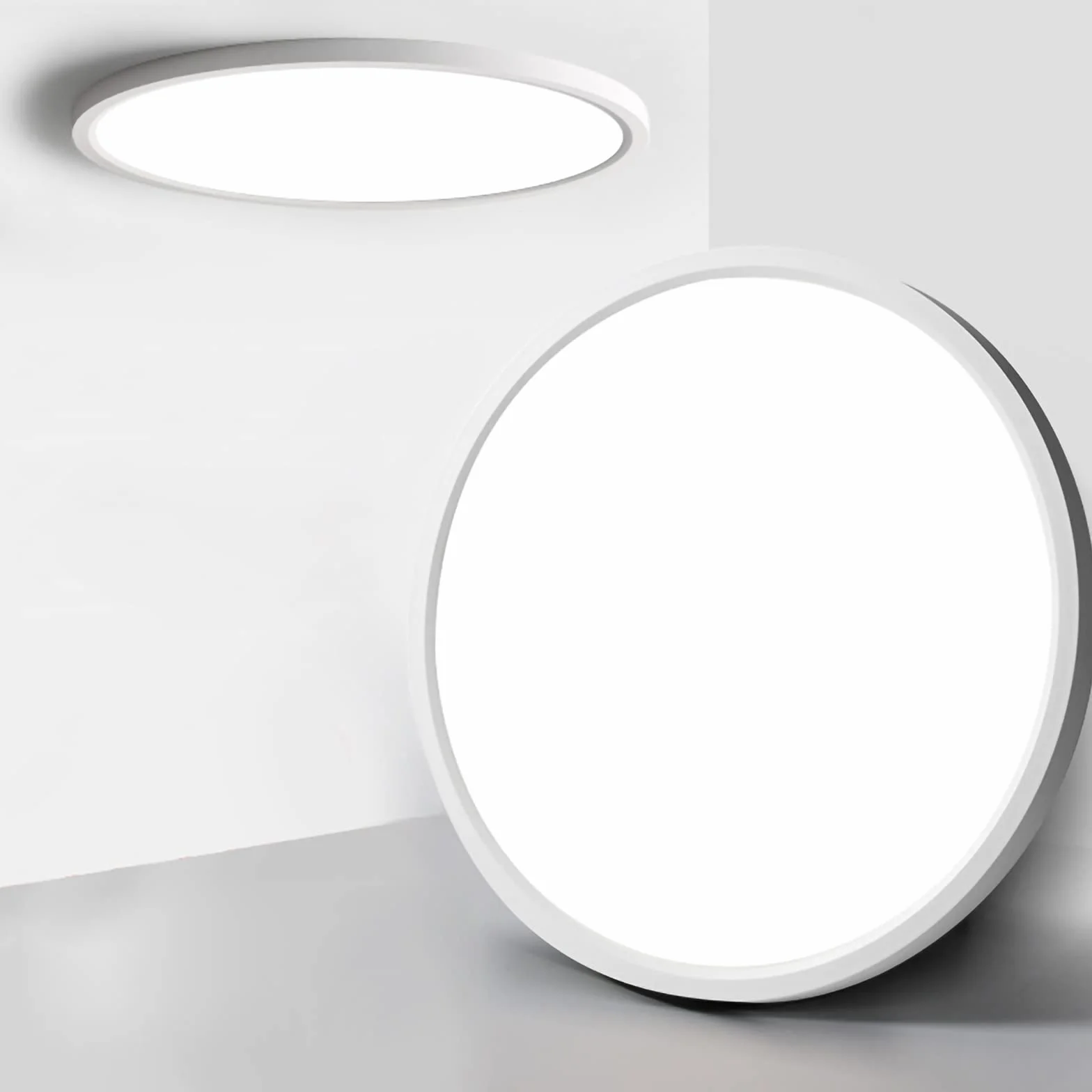 Lampa sufitowa LED 24 W, regulowana temperatura kolorów, 2347 LM Biurowe, dla łazienki, kuchni, przedpokoju i balkonu (3000K/4000K/5000K, 24W)