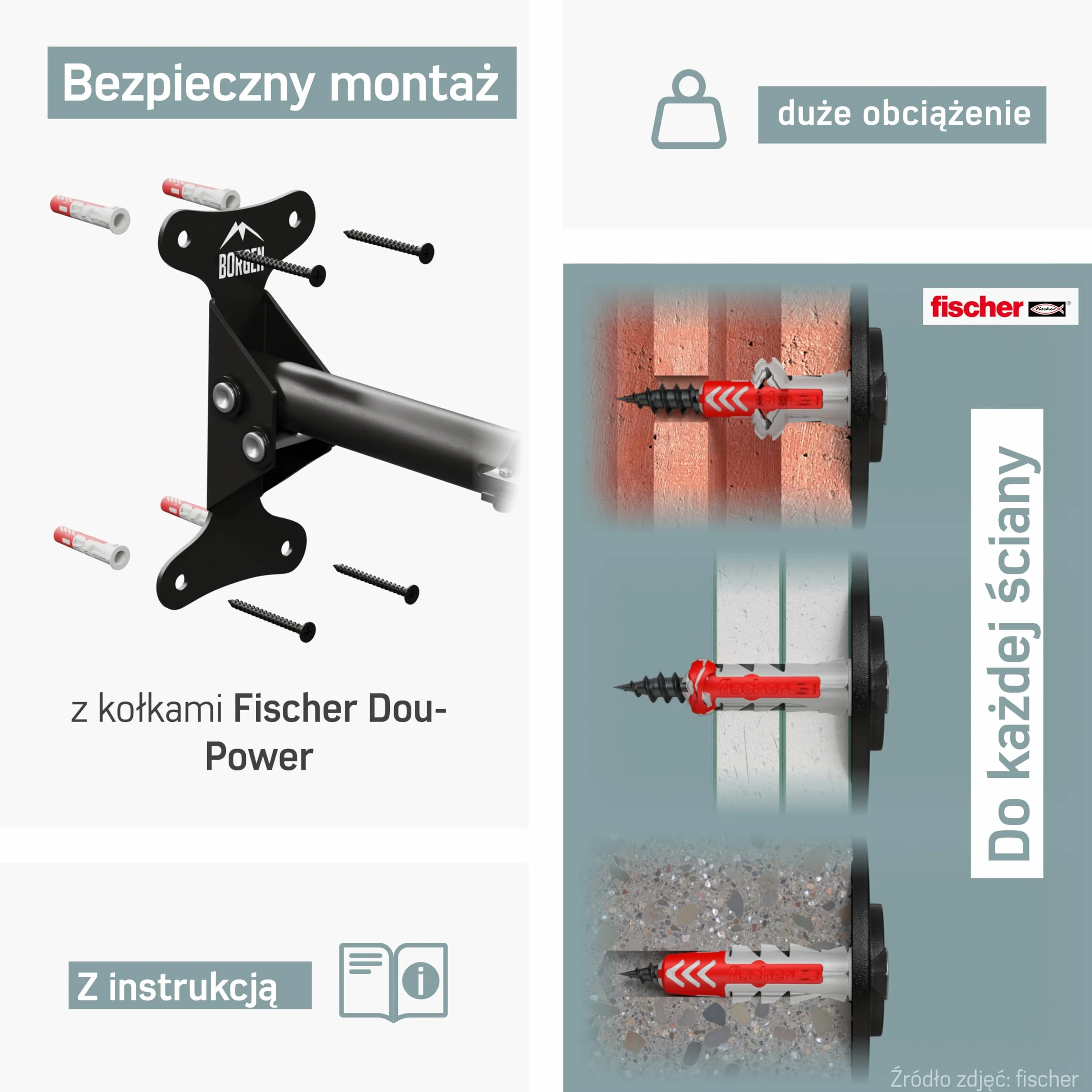 Borgen Uchwyt ścienny do rowerów Uchwyt na rower - regulacja kąta i odległości od ściany, składany, MTB, rower szosowy, uchwyt ścienny na rower - dodatkowa miękka podkładka.