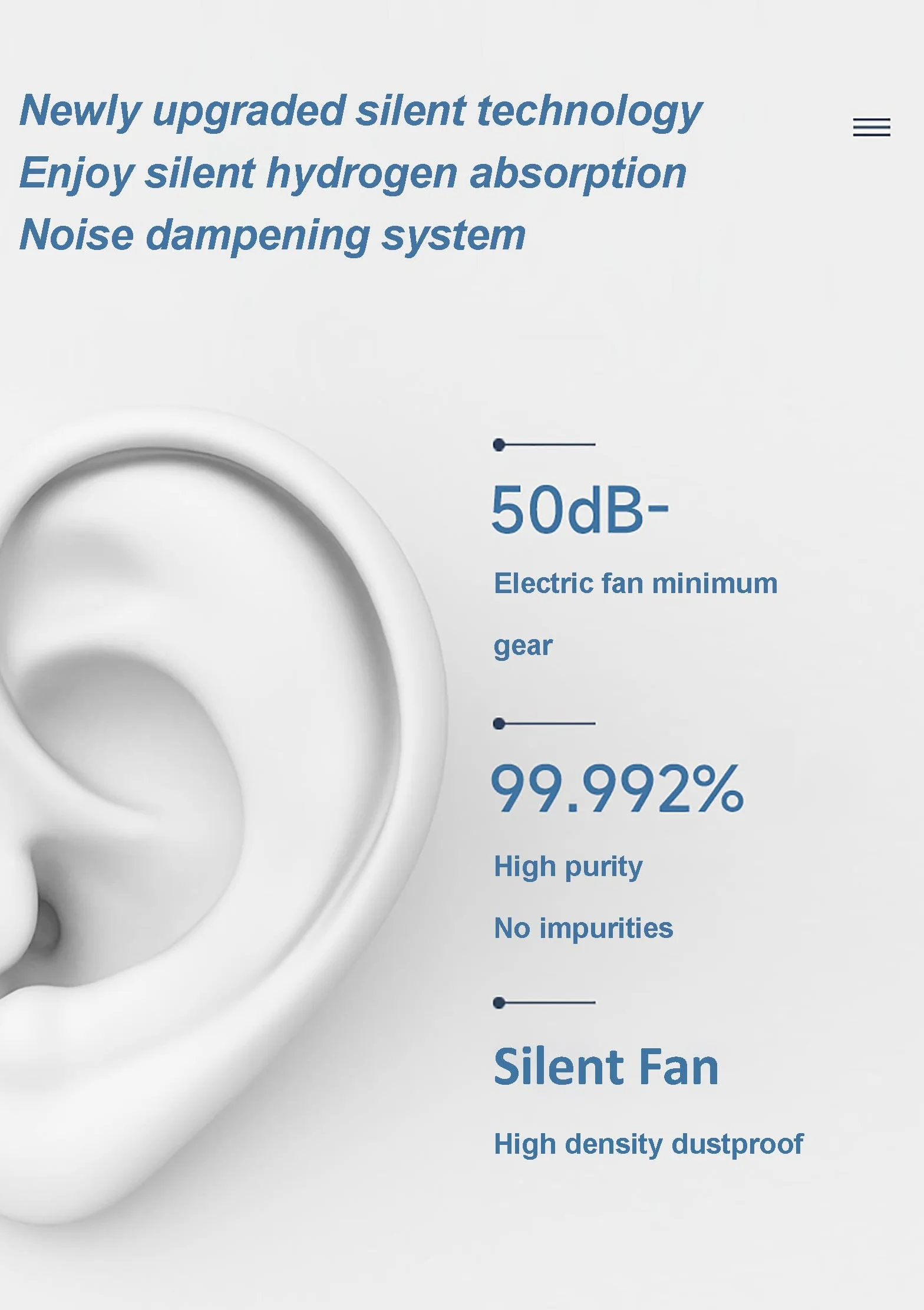 Inhalator wodoru cząsteczkowego H2 99,99% czystość podwójne wyjście jonizator PEM z kołami