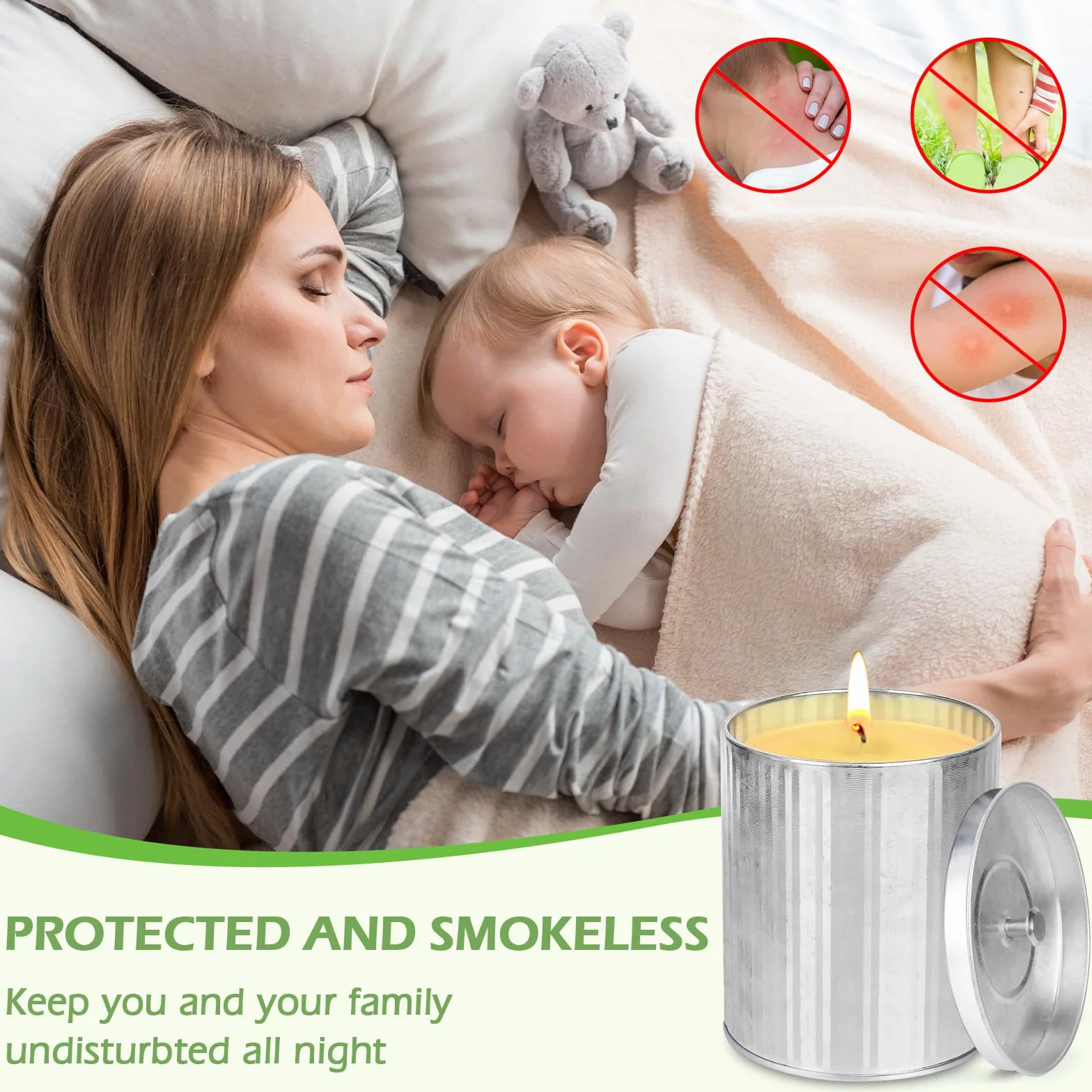 Świece Citronella Outdoor, 2 sztuki, 100-120 godzin na zewnątrz, Wosk Sojowy, Cytrynowy, Pudełko Prezentowe