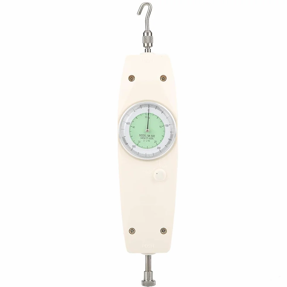 KIMISS Precyzyjny Analogowy Dynamometr 500N Tester Przyrządu do Pomiaru Siły Push Pull Miernik Przemysłowy i Naukowy/Testowanie, Pomiar i Kontrola/Ruch, prędkość i Siła