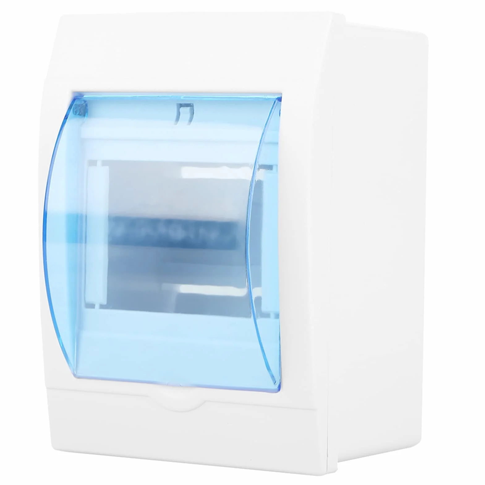 Hyuduo 3-4-drożna Skrzynka Rozdzielcza Wyłącznika Automatycznego ABS Biała Niebieska 13x9,6x6,5 cm Montaż Wewnętrzny Przezroczysta Pokrywa Stanu