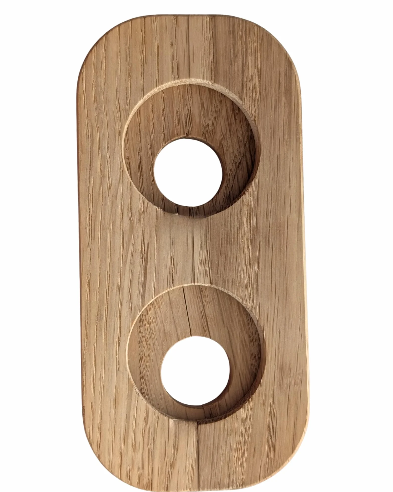 Gedotec Grzejnik podwójna rozeta dąb – otwór 19 mm – zmienny odstęp między rurami 41–66 mm – 122 x 58 mm – drewno lakierowane – pokrywa rury, rozeta grzewcza – Made in Austria (dąb 19 mm)