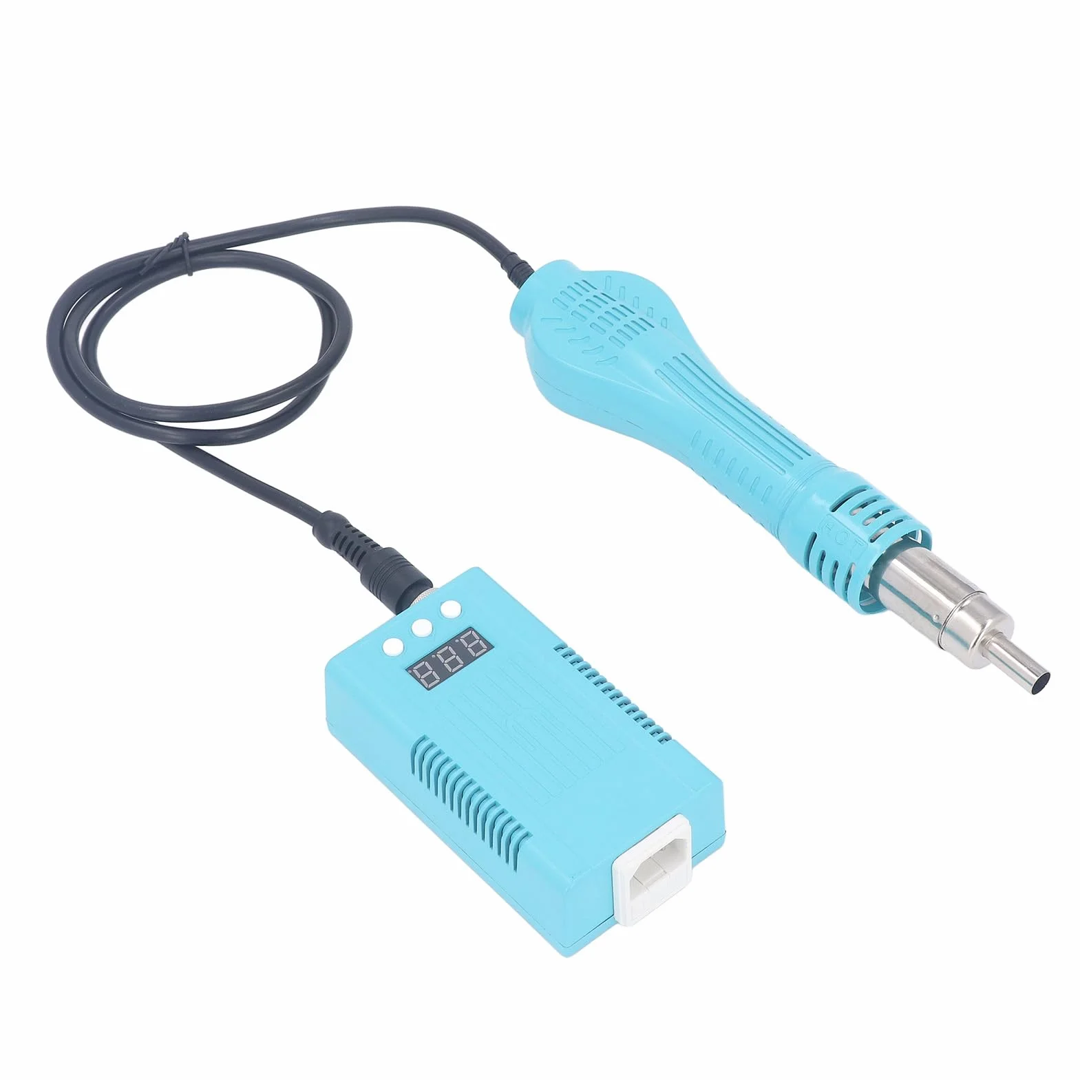 Cyfrowa Opalarka, Wyświetlacz LCD 3mph-10mph Cyfrowa Opalarka 700W Bezgłośny Ceramiczny rdzeń Grzejny do Naprawy Elektroniki (Wtyczka UE 220 V)