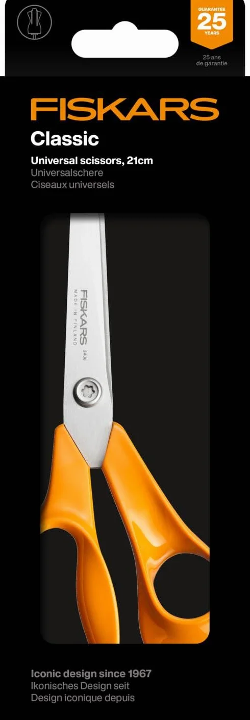 Fiskars Classic nożyczki uniwersalne 21 cm stal plastik pomarańczowy