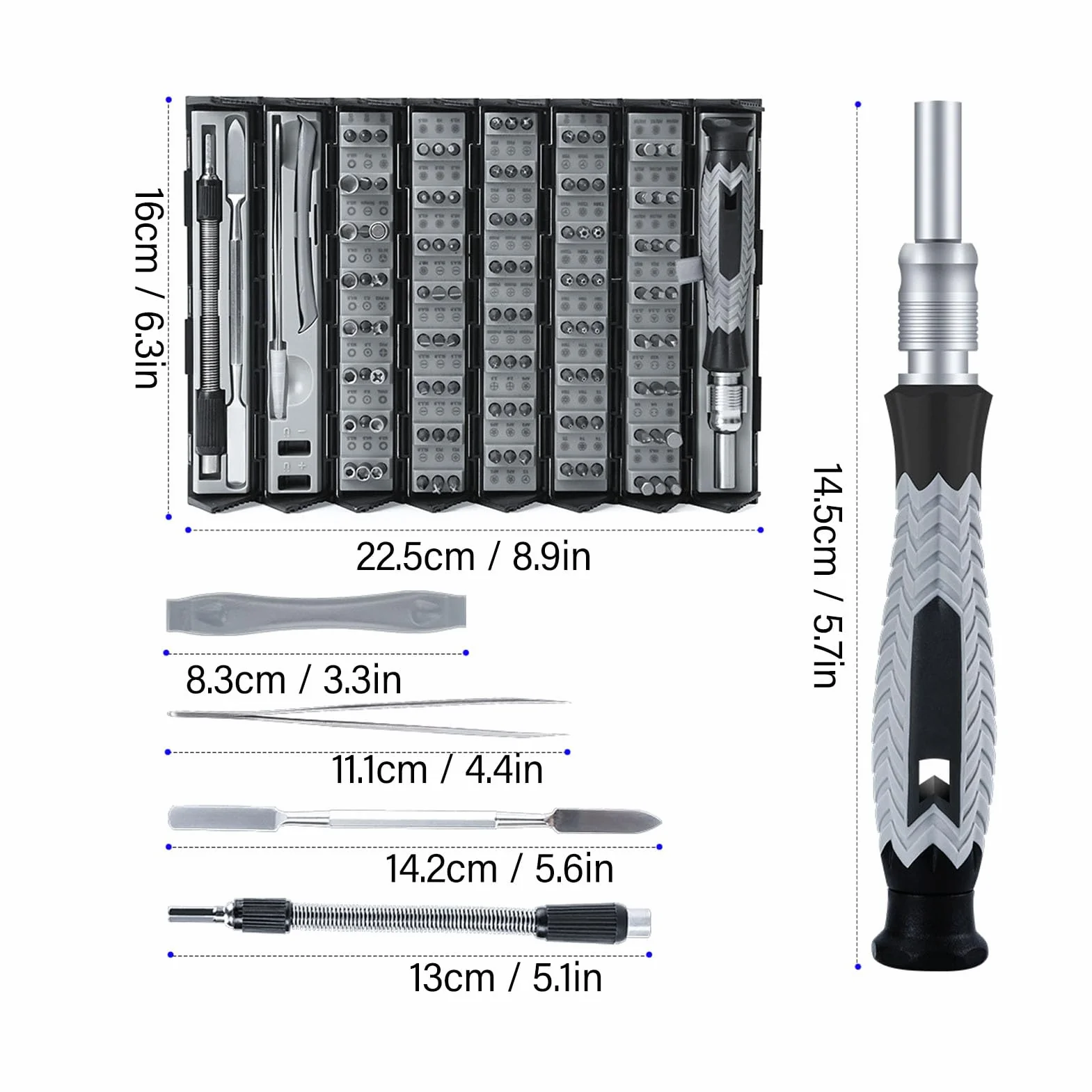 Zestaw Wkrętaków Magnetycznych 126 W 1, Przenośny Zestaw Ręcznych Wkrętaków Precyzyjnych, 120 Szt. Końcówek Wkrętaków Magnetyczny Mini Zestaw Narzędzi Naprawczych Napraw