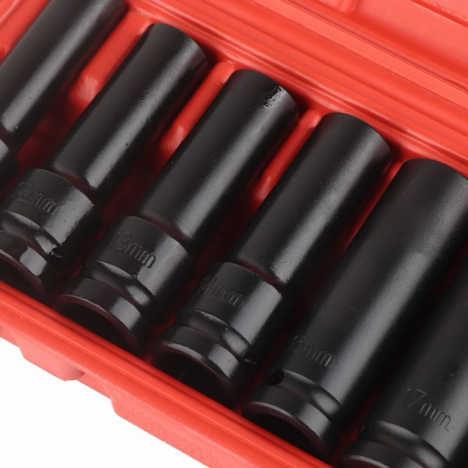 Zestaw Nakrętek do Kluczy Udarowych 1/2 cala 10 sztuk 12,5 mm 10-24 mm