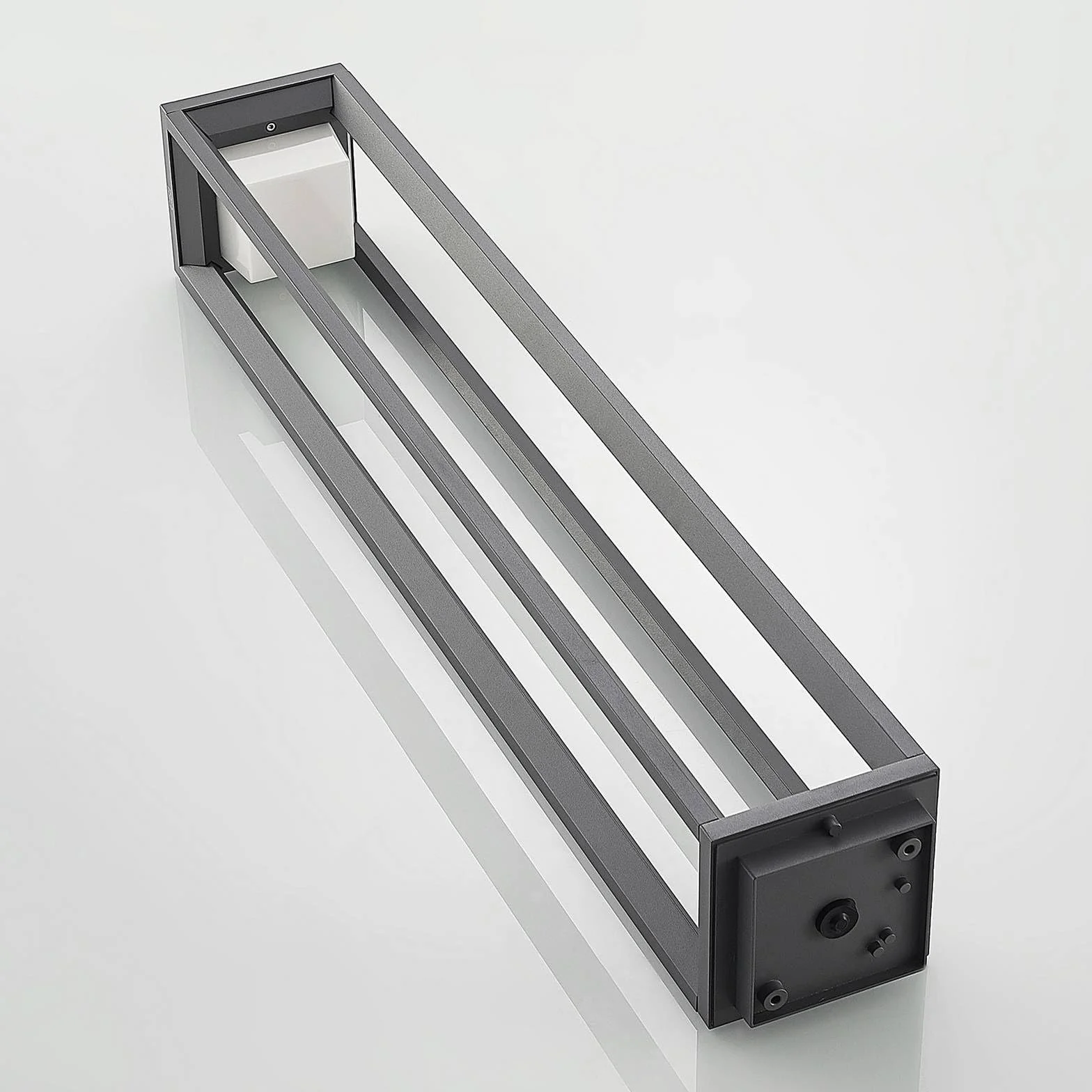 oświetlenie zewnętrzne LED "Gamion" (nowoczesne) w kolorze srebrnym z aluminium (1 źródło światła) firmy PRIOS | lampa ogrodowa, oświetlenie ścieżki, lampa wielosłupowa, lampa drogowa, lampa