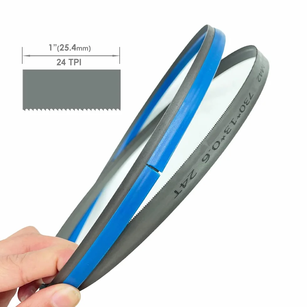 Brzeszczoty taśmowe, 2 szt. 730mm brzeszczoty do pił taśmowych bimetal M42 28-3/4 "dla MAKlTA DPB184Z EY45A5XT32 przenośna piła taśmowa do cięcia metalu 24TPI
