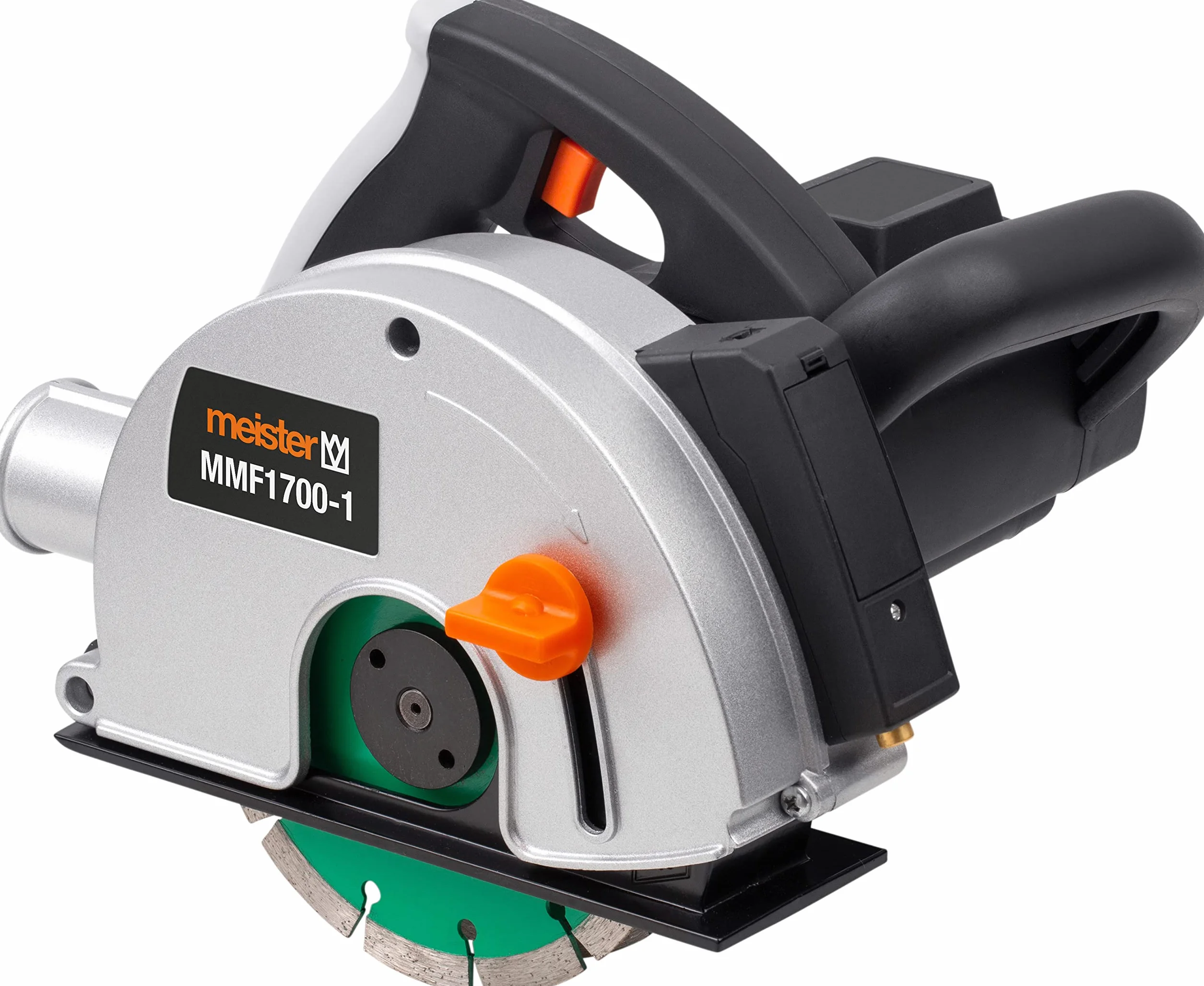 Meister Bruzdownica 1700 W, MMF1700-1 - w zestawie 2 diamentowe tarcze tnące Ø 150 mm - szerokość rowka do 29 mm - głębokość cięcia 40 mm - laserowa pomoc do znakowania/frezarka ścienna z odsysaniem