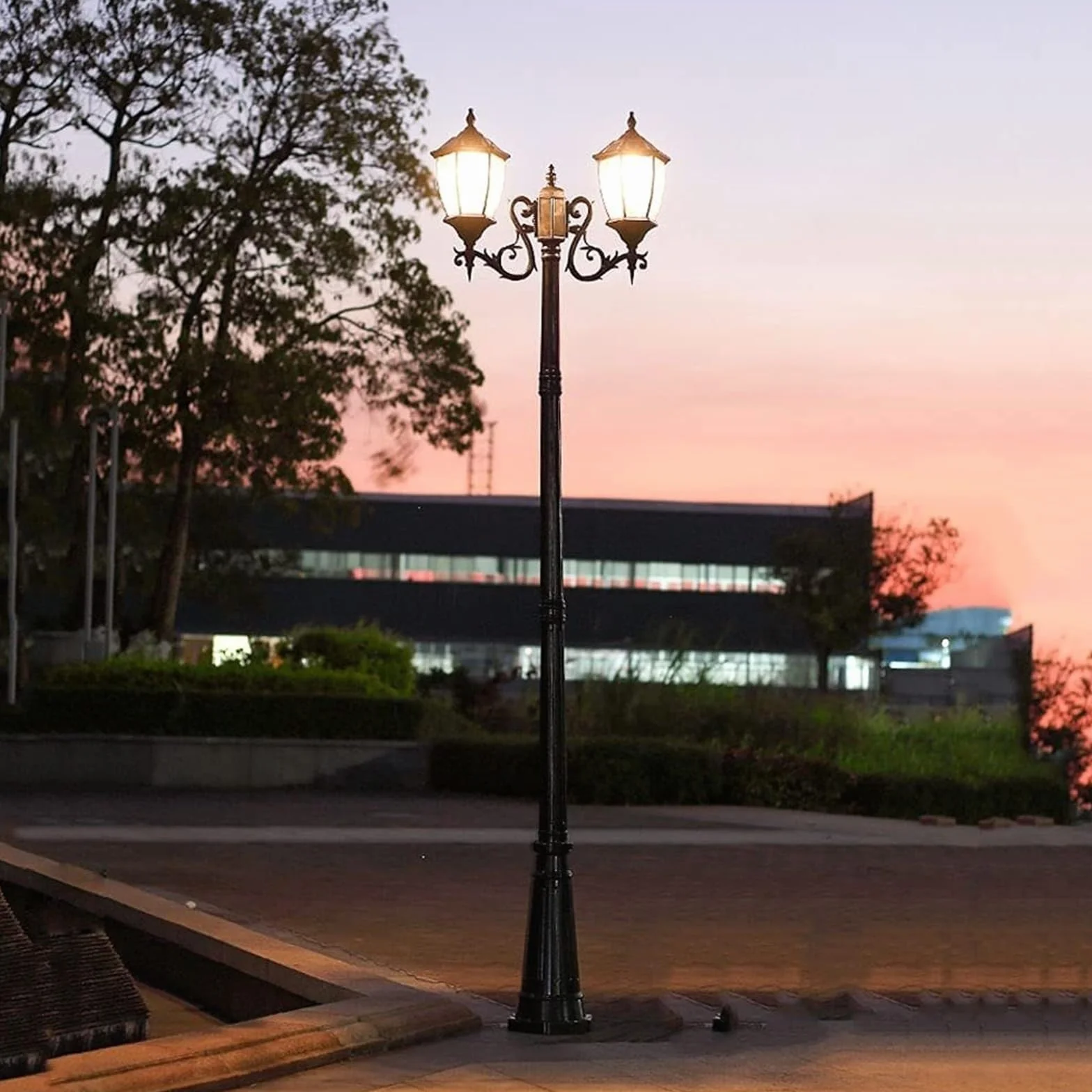 Lampy Zewnętrzne Na Taras, Słupki Do Lamp Zewnętrznych, Lampy Uliczne Solarne, Wodoodporne Ip56, Słupy Oświetleniowe, Słupy Oświetleniowe, Oświetlenie Zewnętrzn(Wysokość 205 Cm)