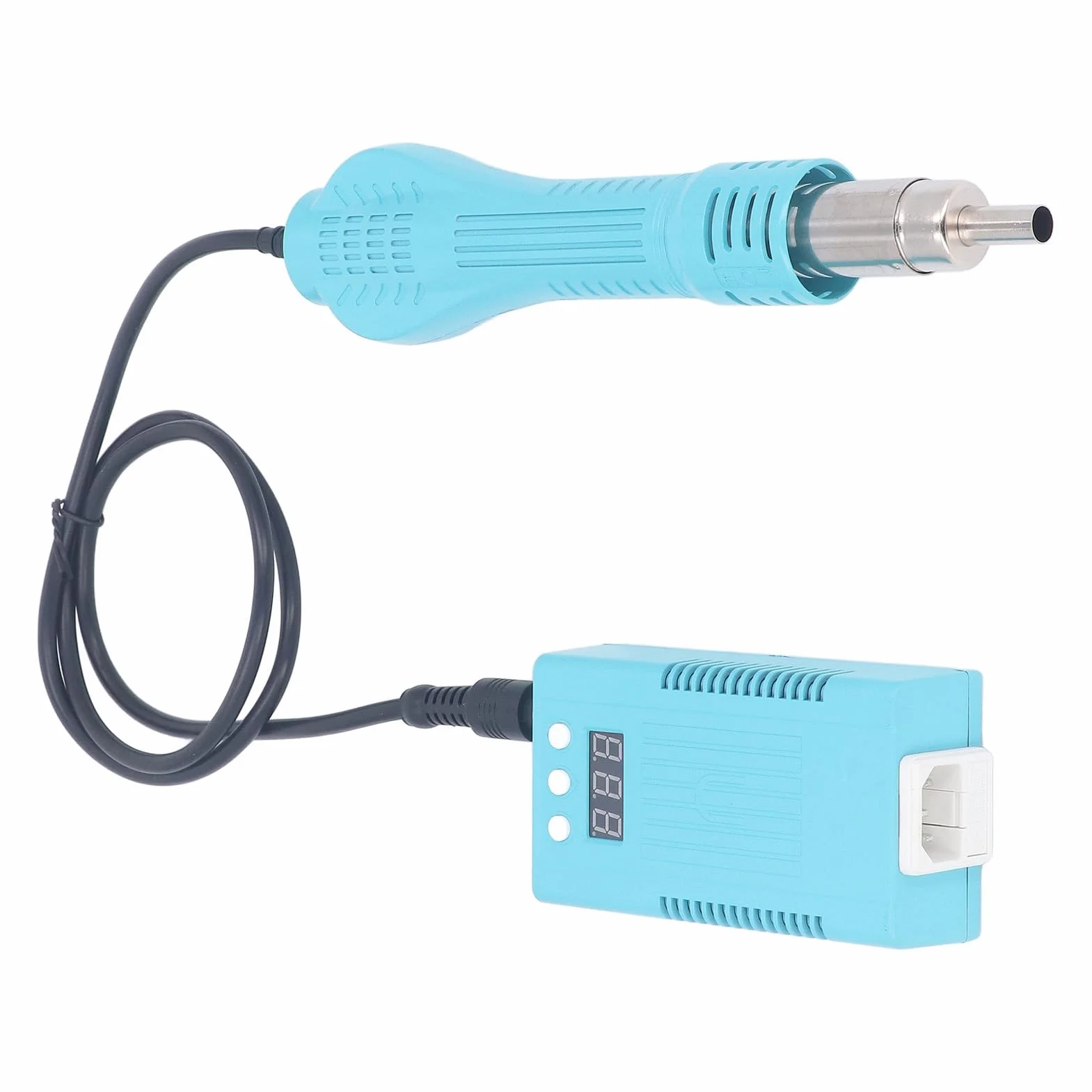 Cyfrowa Opalarka, Wyświetlacz LCD 3mph-10mph Cyfrowa Opalarka 700W Bezgłośny Ceramiczny rdzeń Grzejny do Naprawy Elektroniki (Wtyczka UE 220 V)
