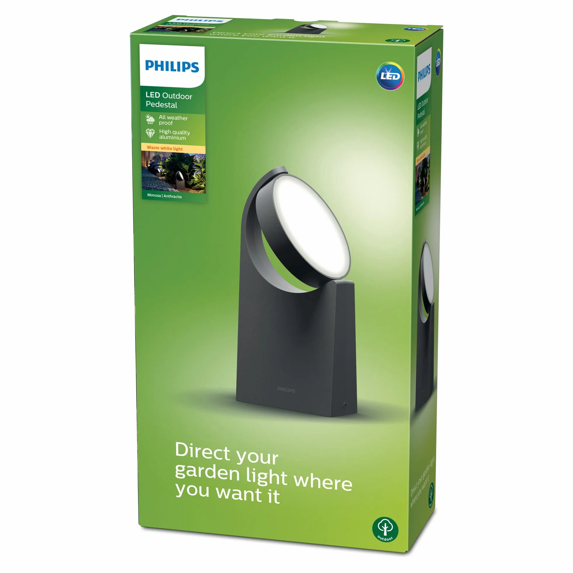 Philips LED Zewnętrzna lampa stojąca Mimosa 7W 2700K, gruntowa, ochrona IP44