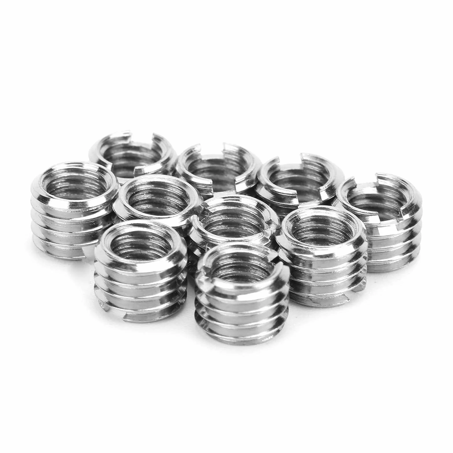 10 Sztuk Wkładki Gwintowe Zapięcie Sprzętowe Wewnętrzne M6 * 1.0 Zewnętrzne M8 * 1.25 Długość 6 MM Mężczyzna Kobieta Nakrętka Redukcyjna Sprzęt ze Stali Nierdzewnej Narzędzie do Naprawy