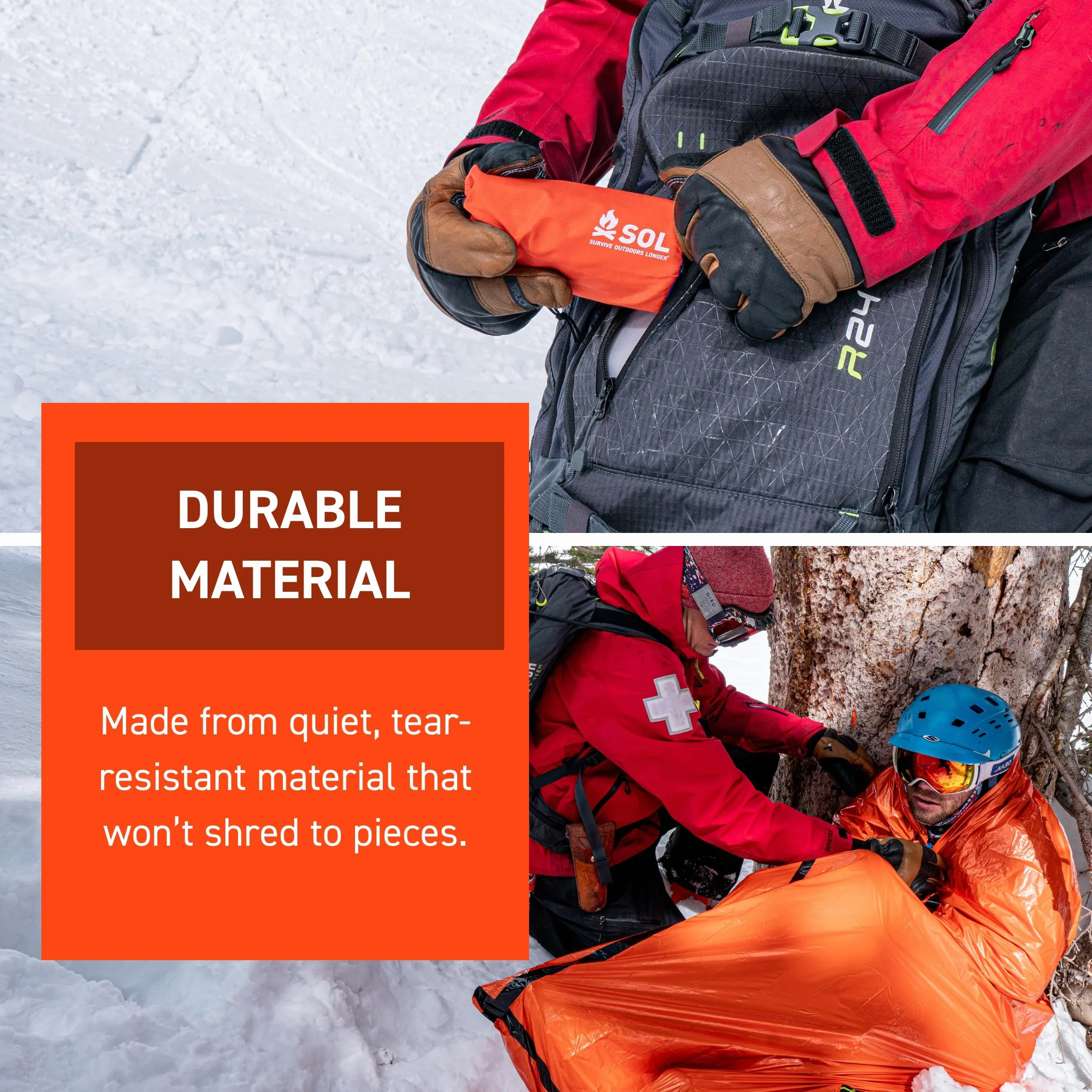 S.O.L. Survive Outdoors Longer berleben Sie lnger im Freien, 90% reflektierendes Notfall-Bivvy
