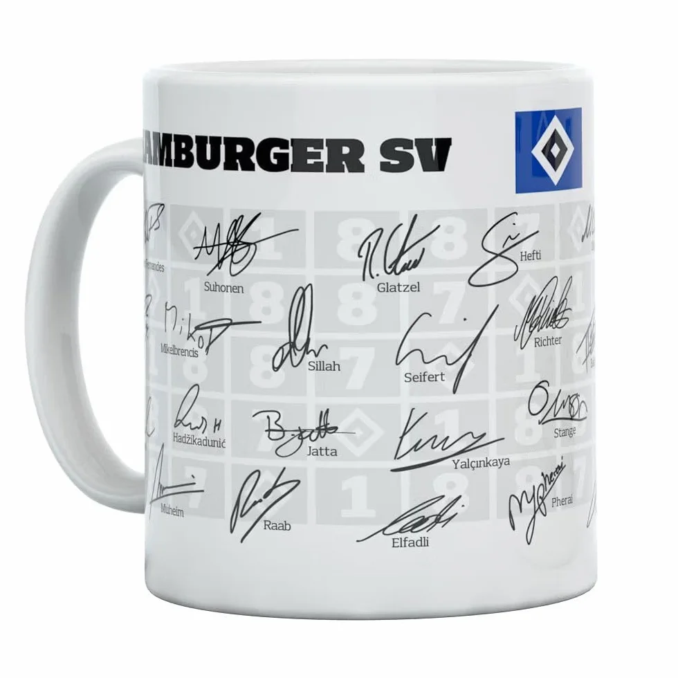 Hamburger SV HSV kubek z podstawką 24/25 kubków 300 ml ceramika HSV artykuł dla fanów + FanEmotion otwieracz do butelek