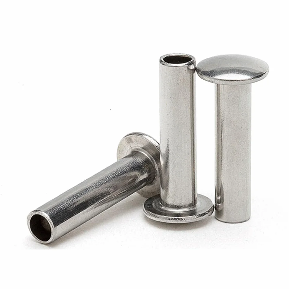 Nity do metalu nit półrdzeniowy ze stali nierdzewnej 304 płaska łeb okrągły GB873 4x23 50 sztuk
